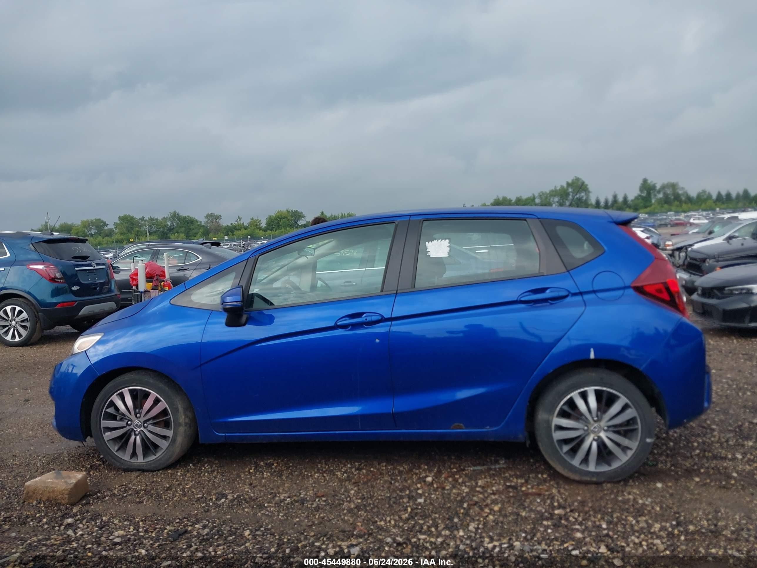 2015 Honda Fit Ex/ex-l Blue vin: 3HGGK5H86FM743690