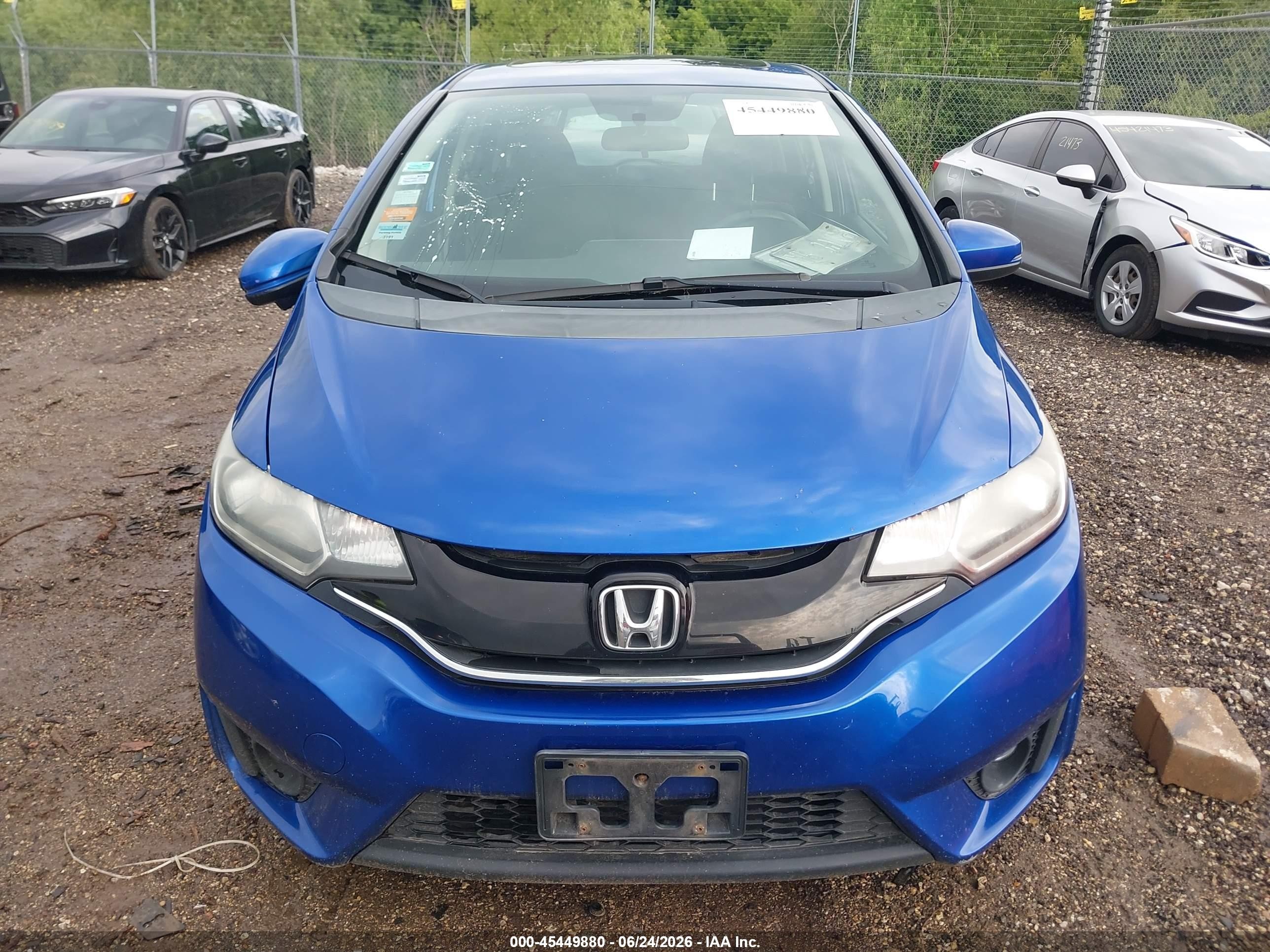 2015 Honda Fit Ex/ex-l Blue vin: 3HGGK5H86FM743690