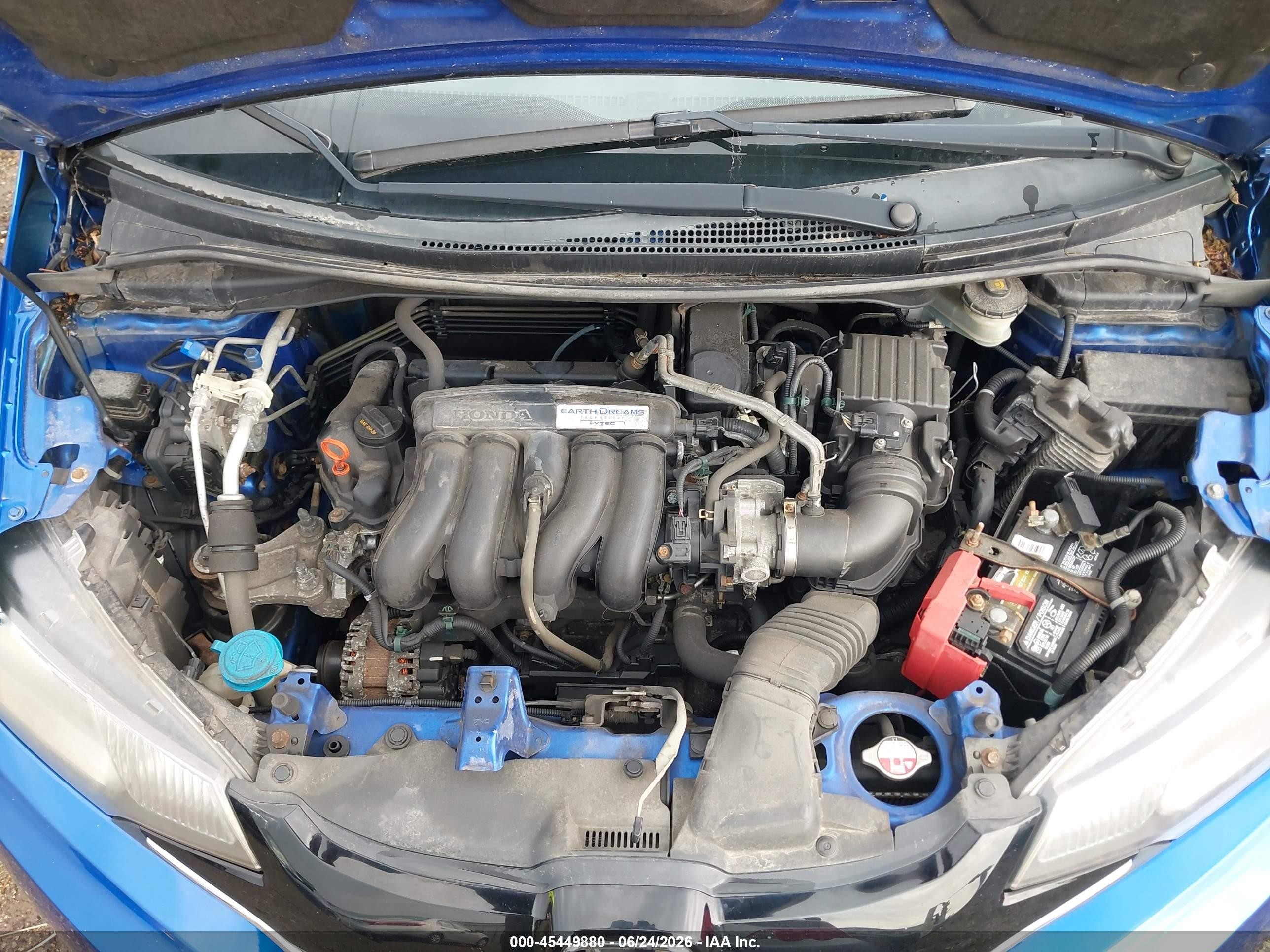 2015 Honda Fit Ex/ex-l Blue vin: 3HGGK5H86FM743690
