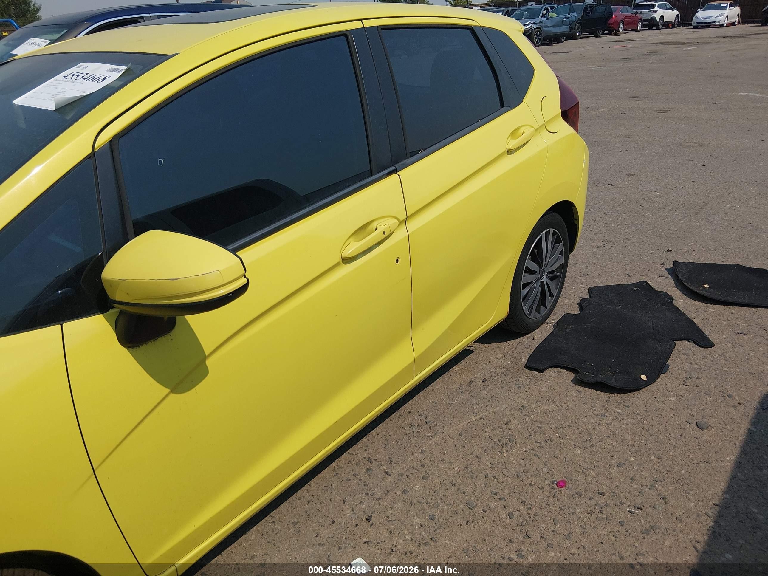 2015 Honda Fit Ex/ex-l Yellow vin: 3HGGK5H86FM752759