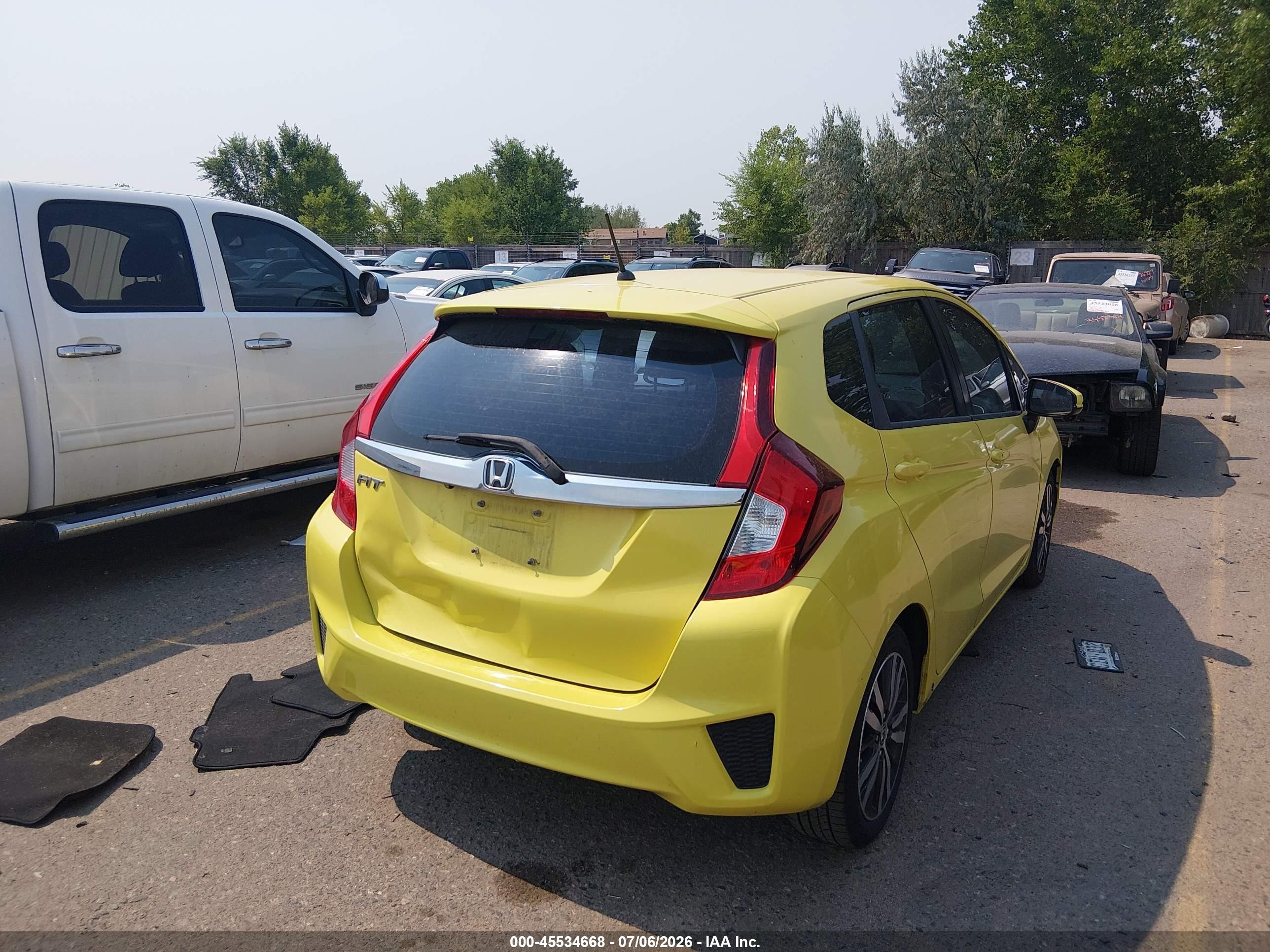 2015 Honda Fit Ex/ex-l Yellow vin: 3HGGK5H86FM752759