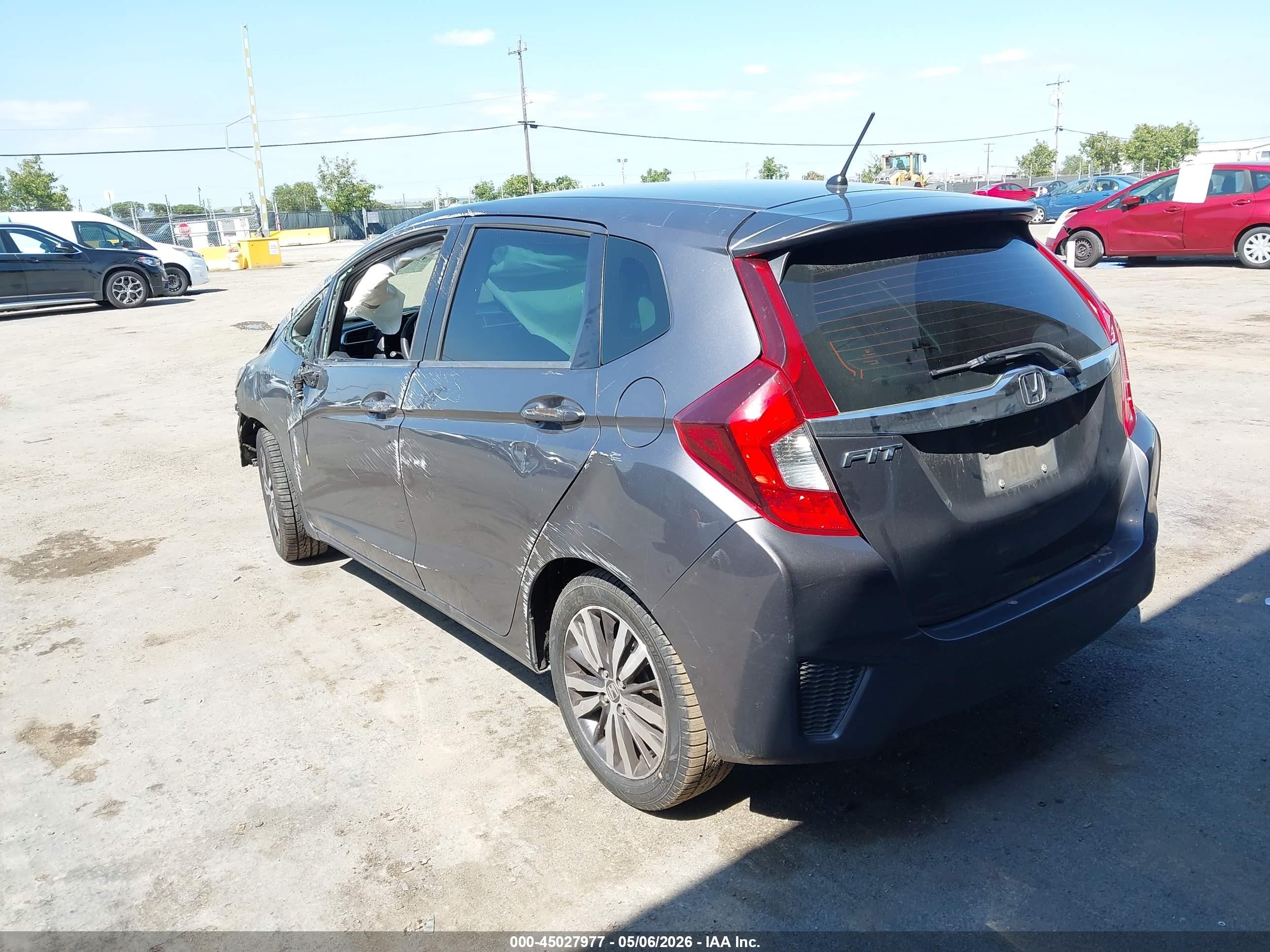 2015 Honda Fit Ex/ex-l Gray vin: 3HGGK5H86FM767892