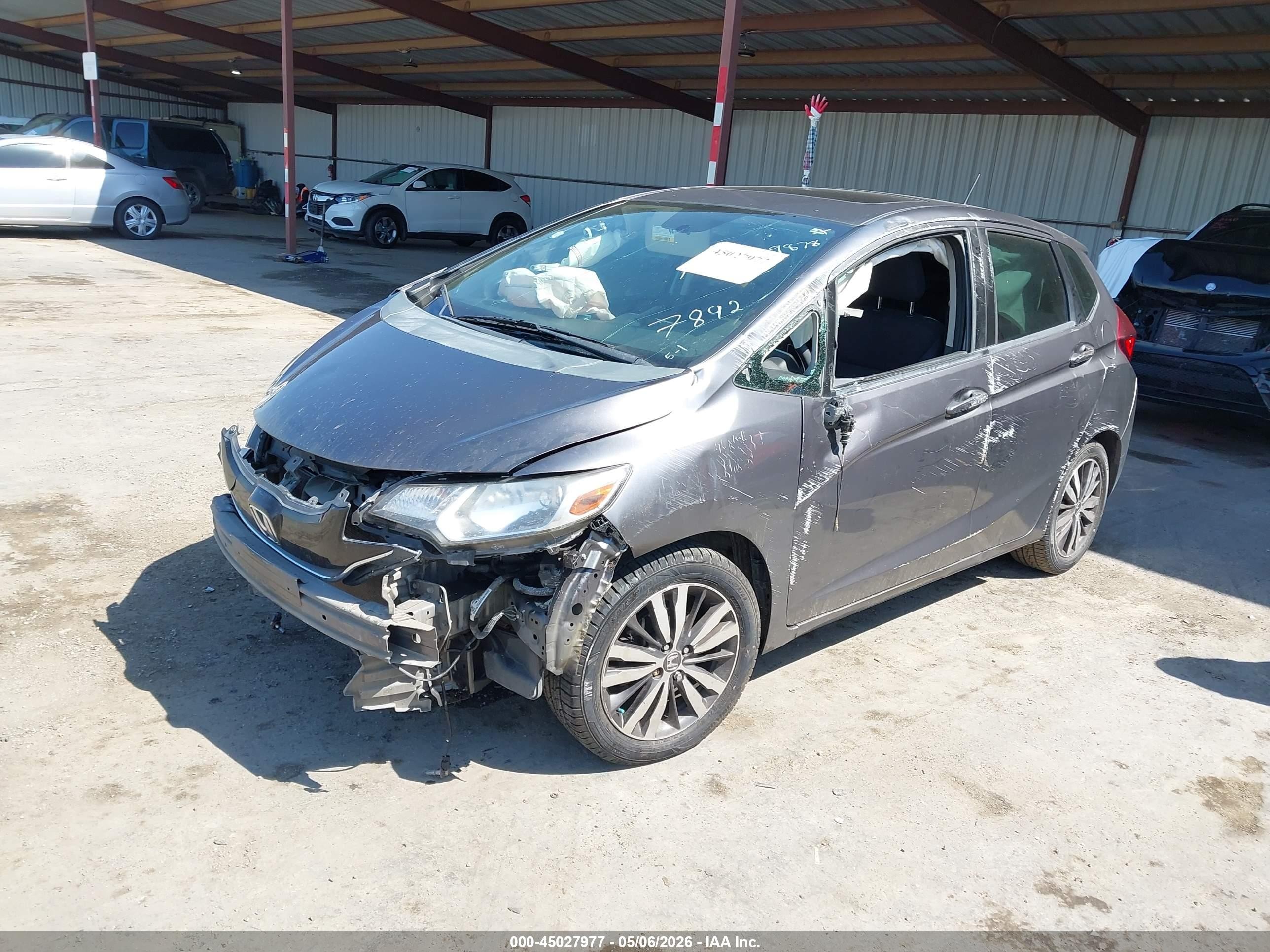 2015 Honda Fit Ex/ex-l Gray vin: 3HGGK5H86FM767892