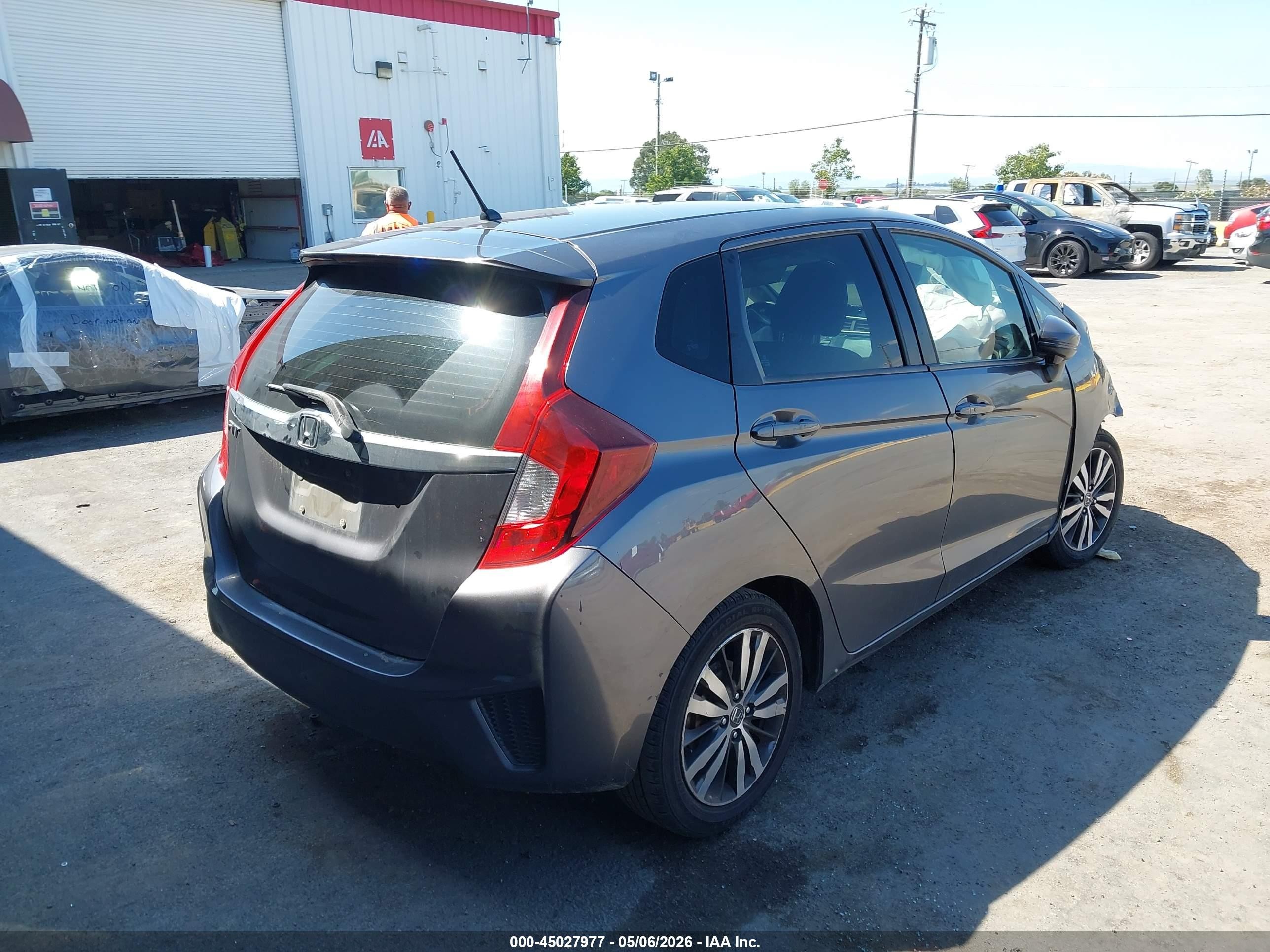 2015 Honda Fit Ex/ex-l Gray vin: 3HGGK5H86FM767892