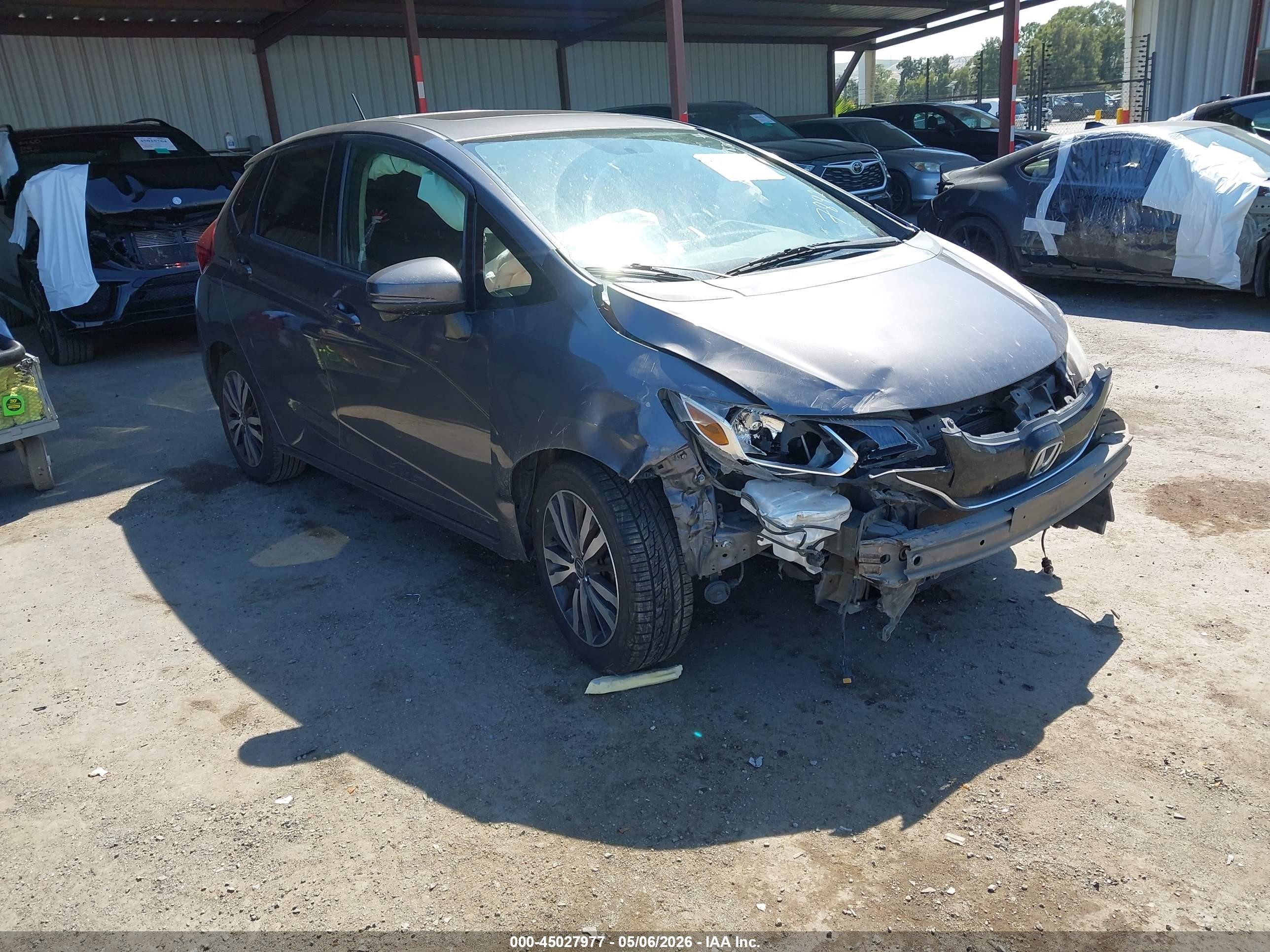 2015 Honda Fit Ex/ex-l Gray vin: 3HGGK5H86FM767892