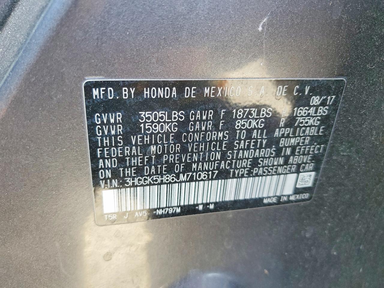 2018 Honda Fit Ex Gray vin: 3HGGK5H86JM710617