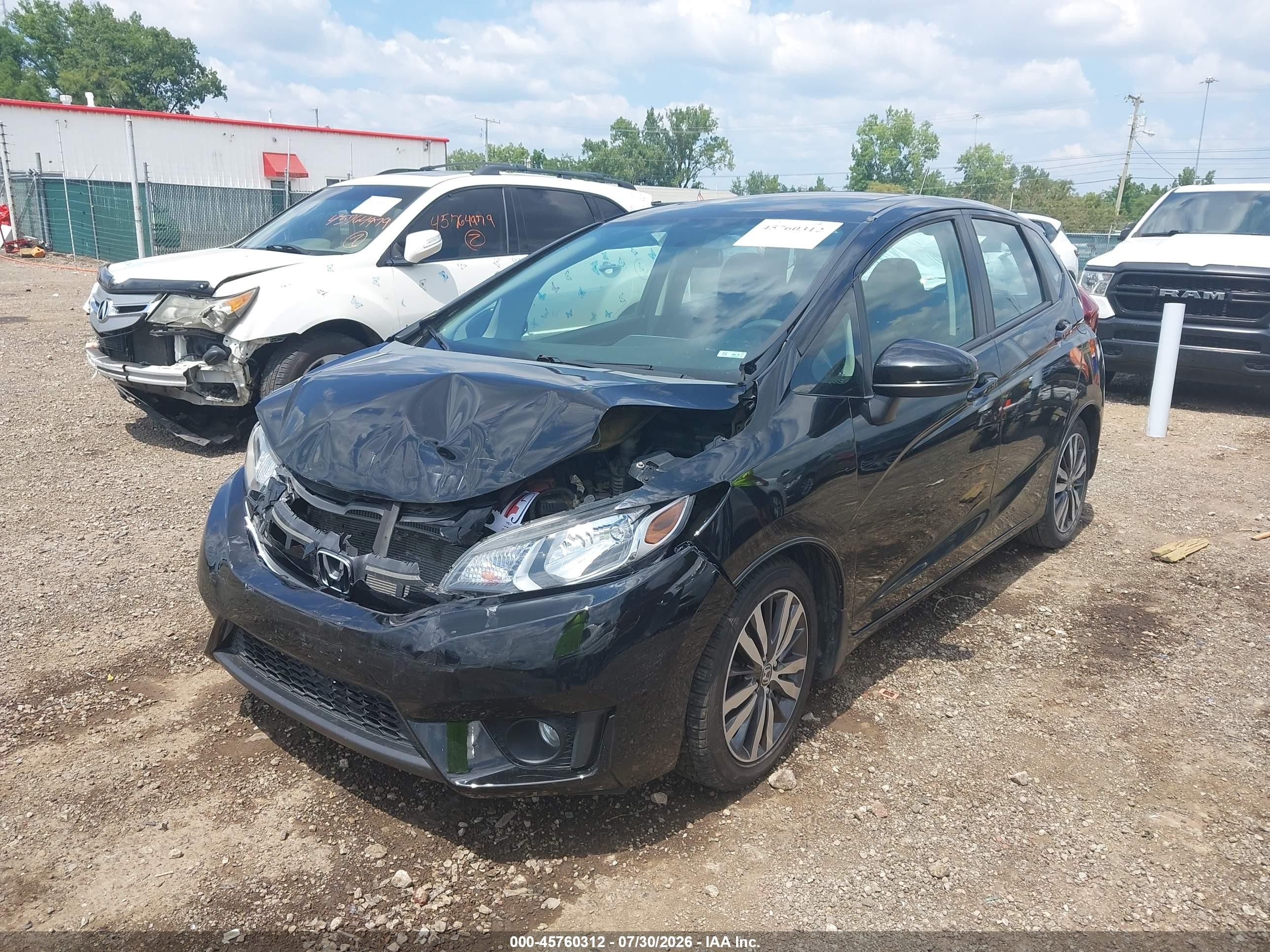 2015 Honda Fit Ex/ex-l Black vin: 3HGGK5H87FM701173