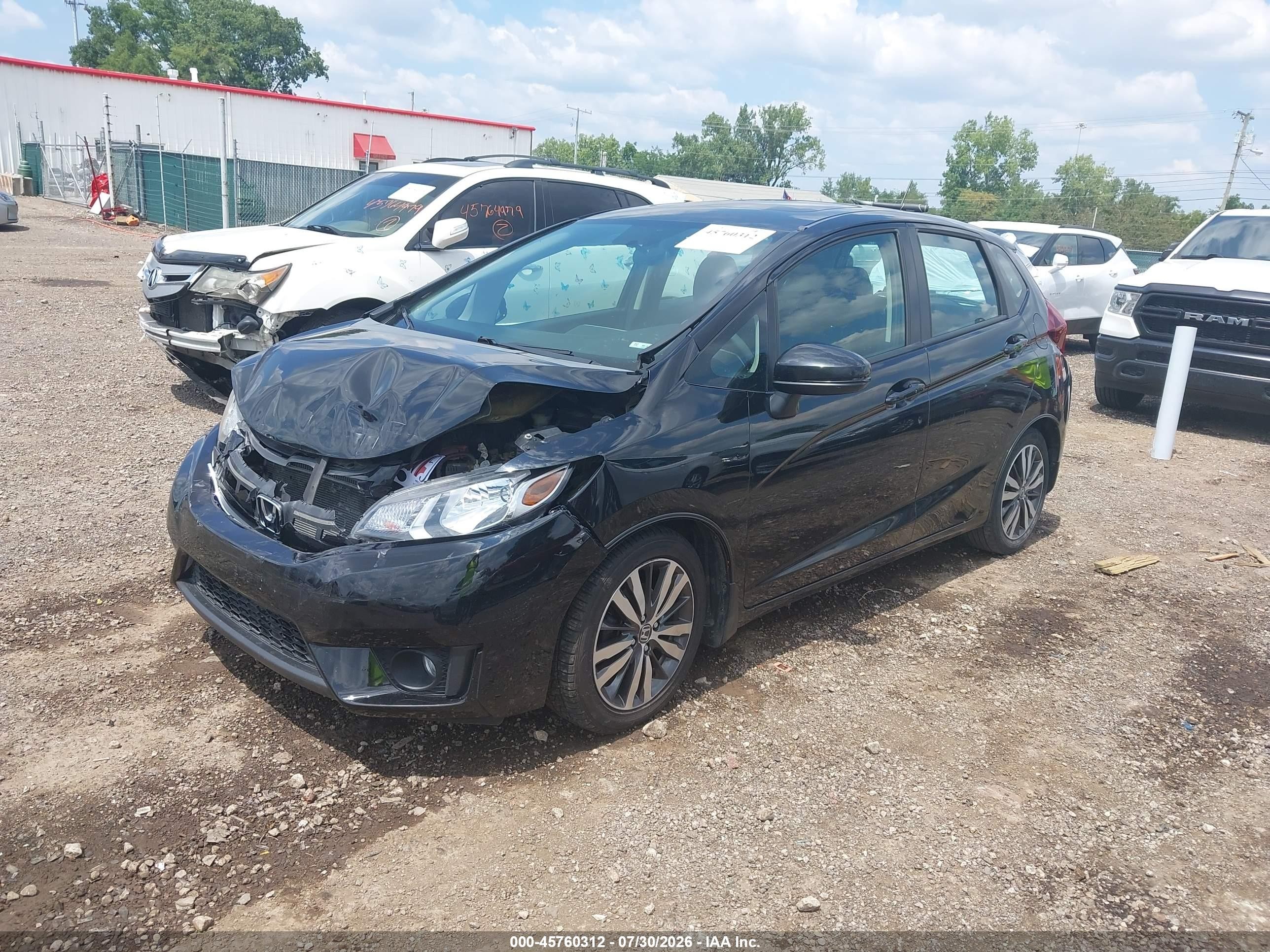 2015 Honda Fit Ex/ex-l Black vin: 3HGGK5H87FM701173