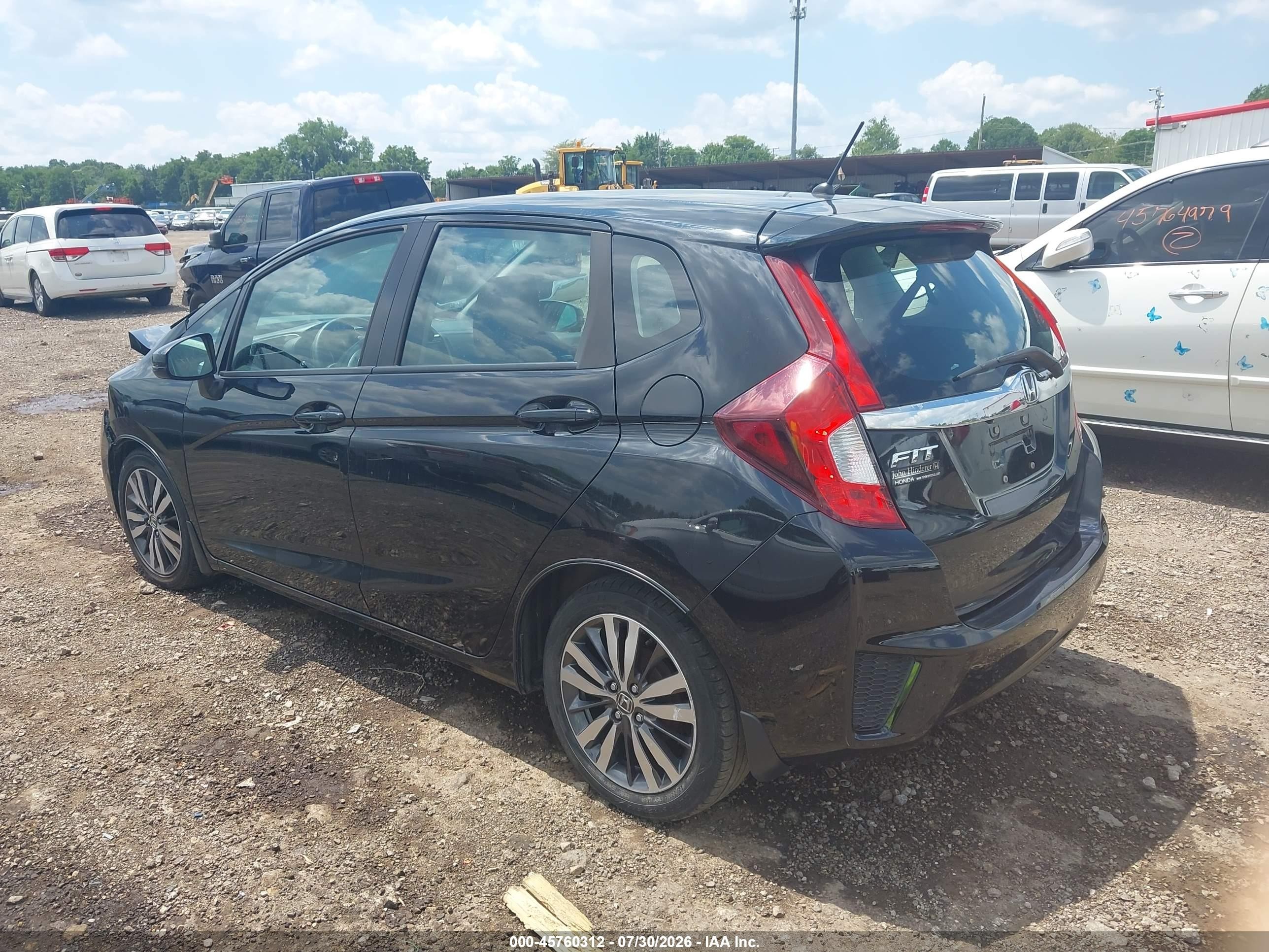 2015 Honda Fit Ex/ex-l Black vin: 3HGGK5H87FM701173