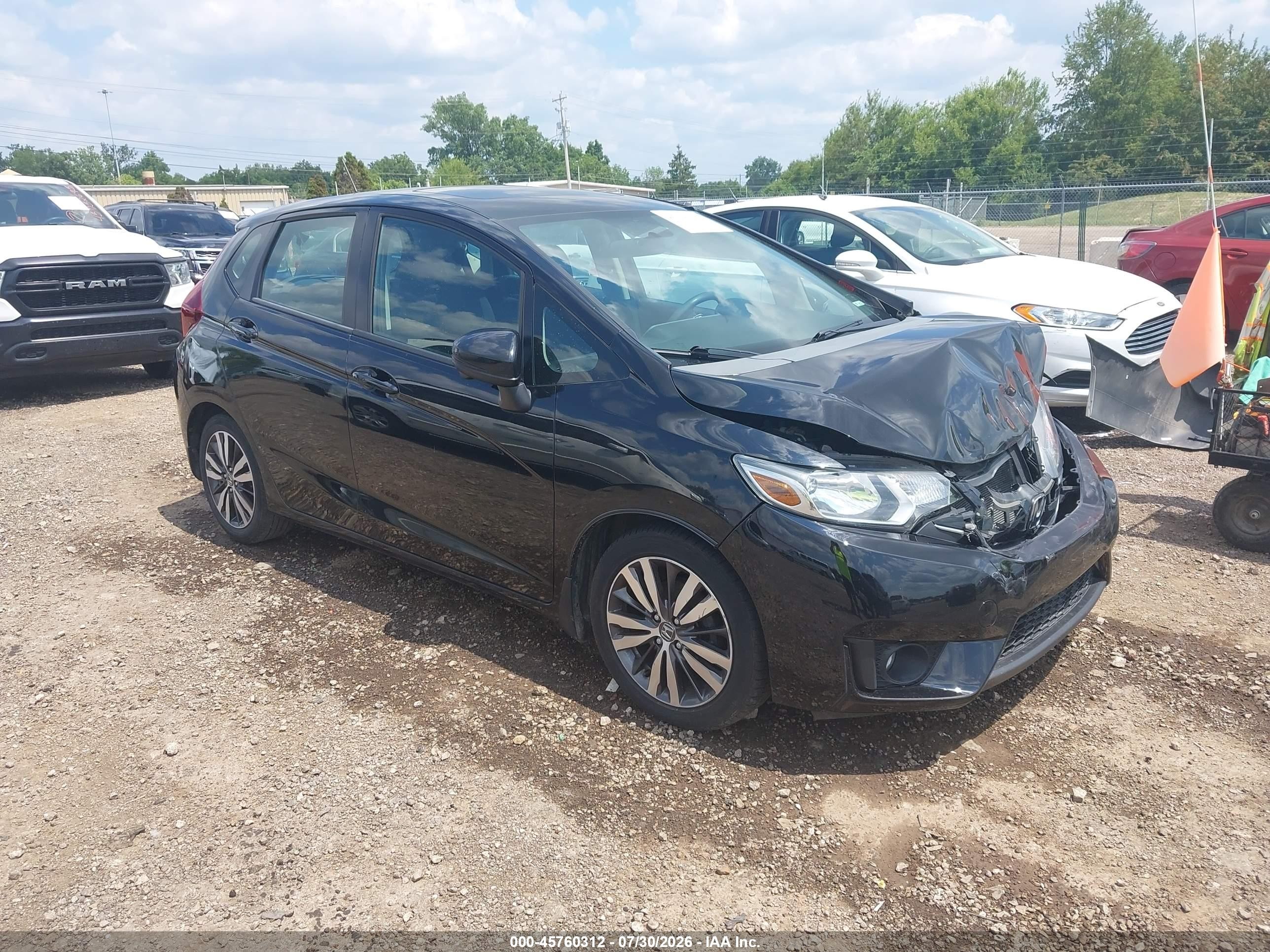 2015 Honda Fit Ex/ex-l Black vin: 3HGGK5H87FM701173