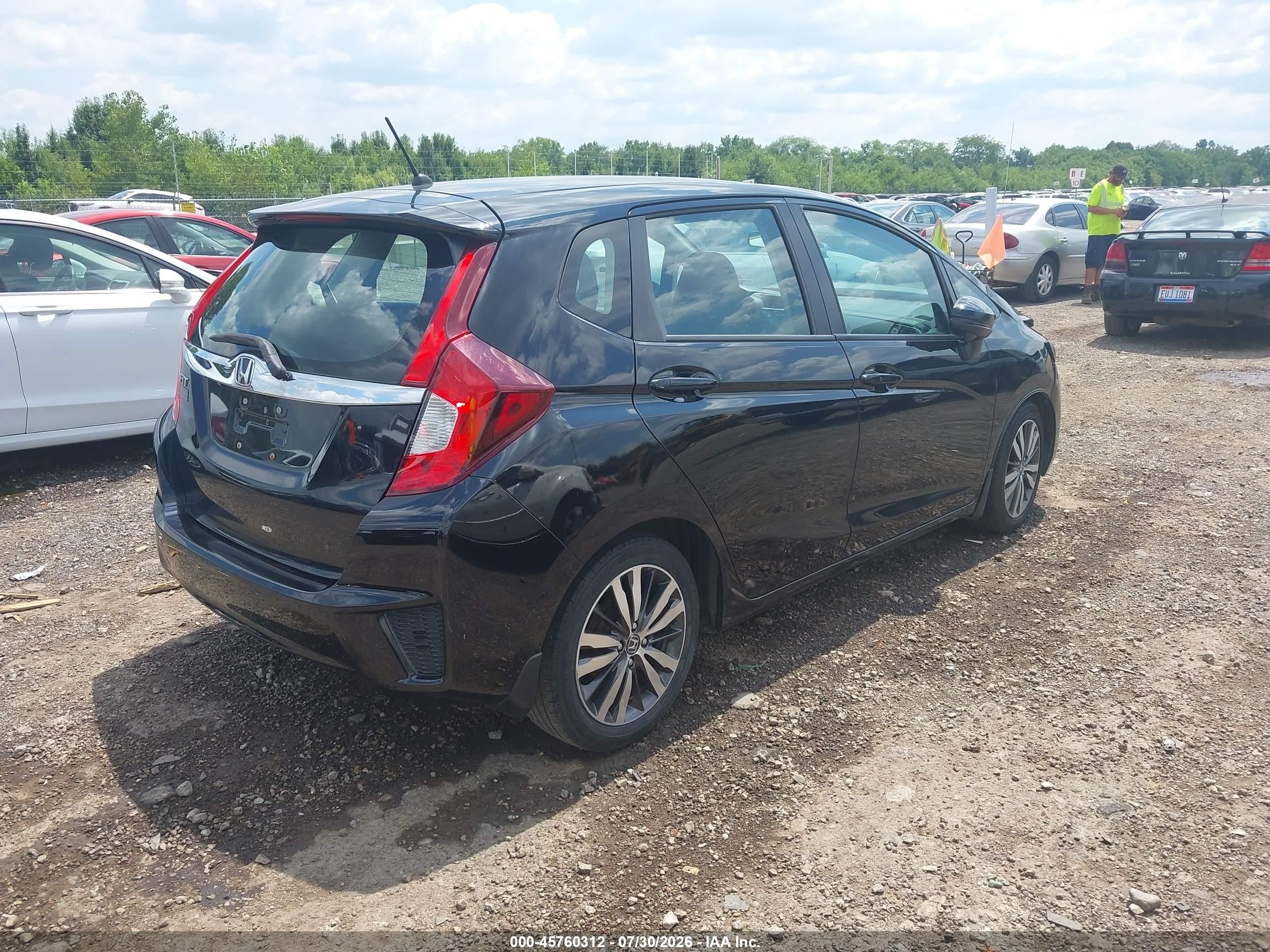 2015 Honda Fit Ex/ex-l Black vin: 3HGGK5H87FM701173