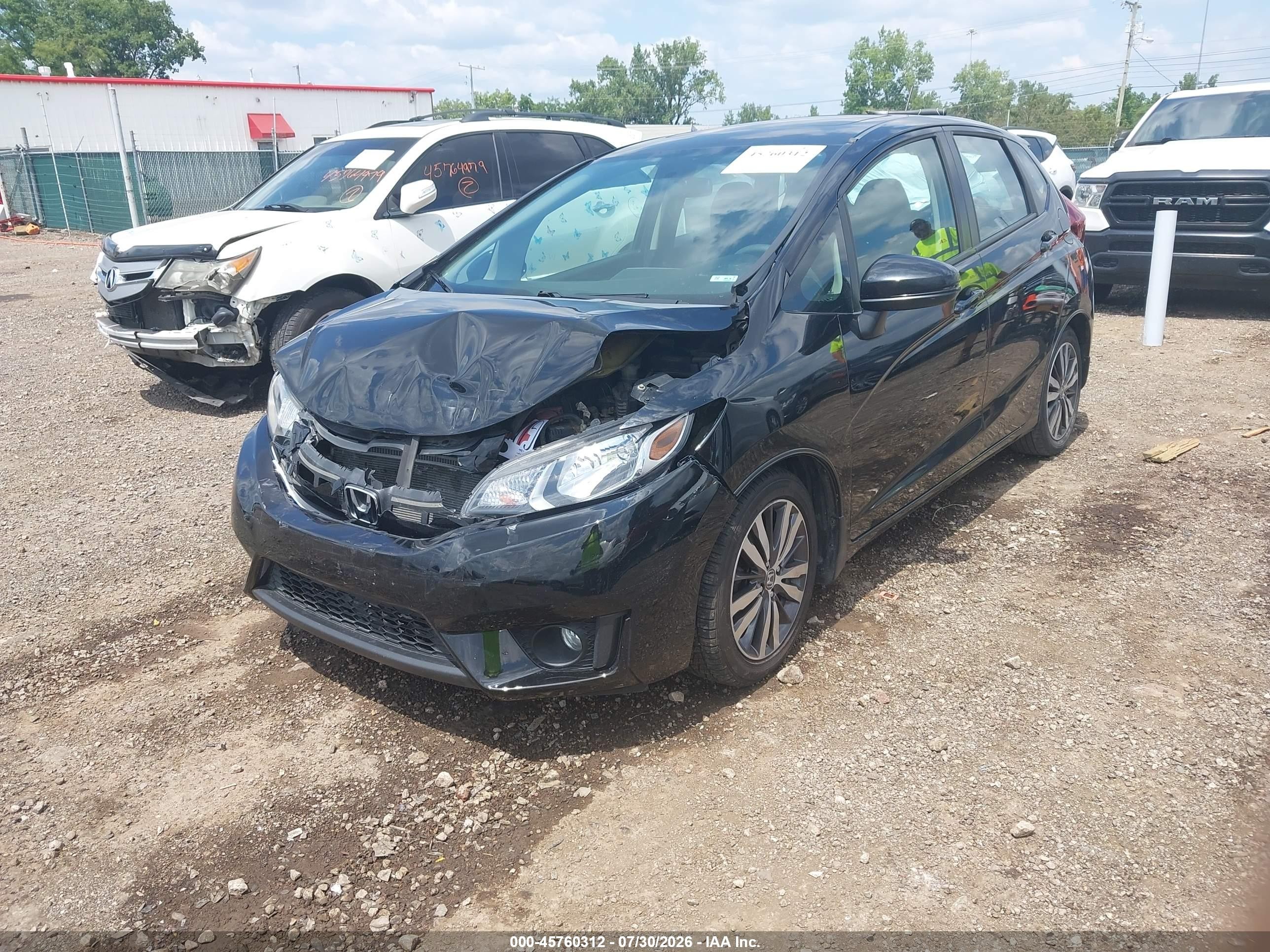 2015 Honda Fit Ex/ex-l Black vin: 3HGGK5H87FM701173