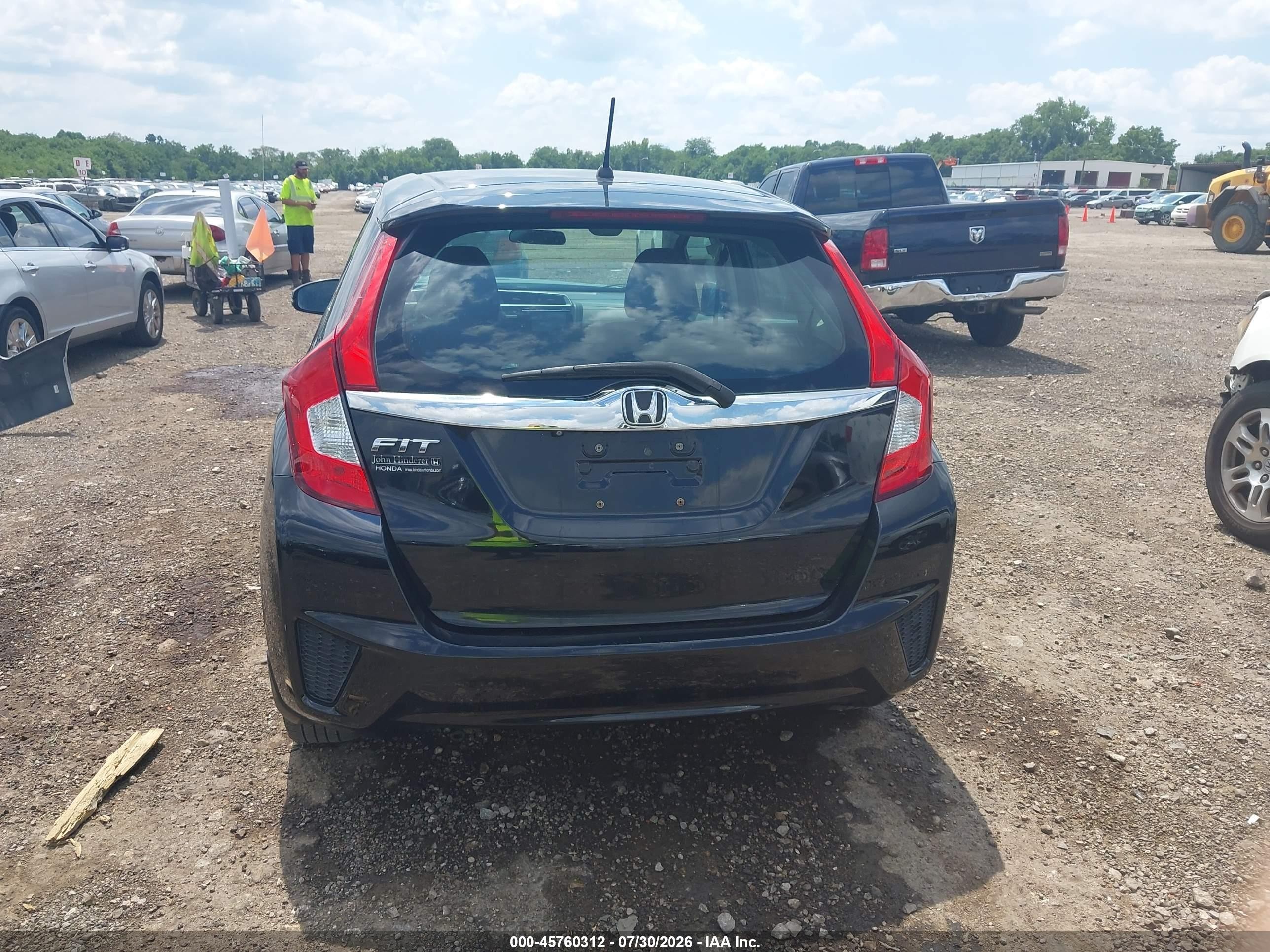 2015 Honda Fit Ex/ex-l Black vin: 3HGGK5H87FM701173