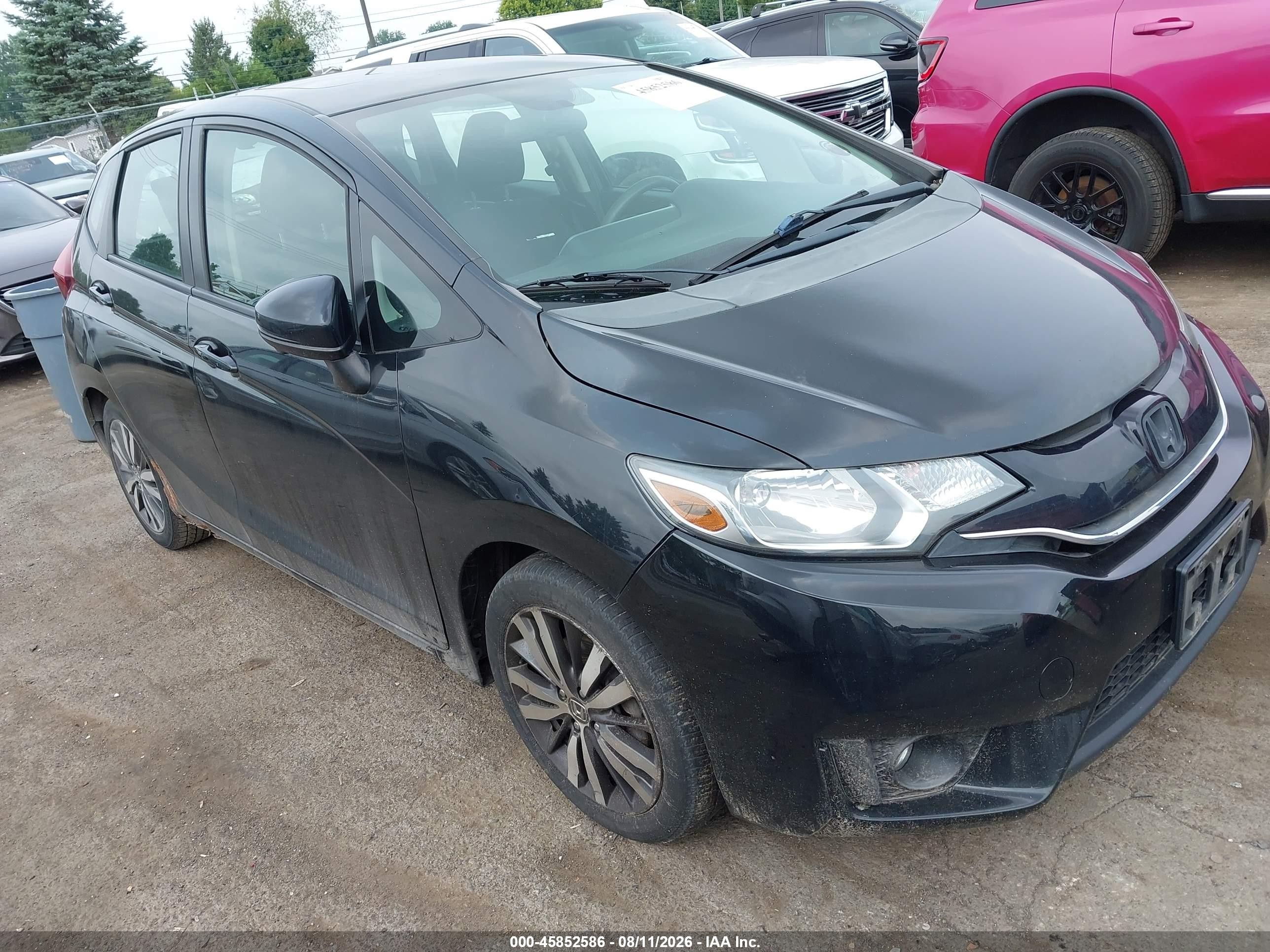 2015 Honda Fit Ex/ex-l Black vin: 3HGGK5H87FM701240
