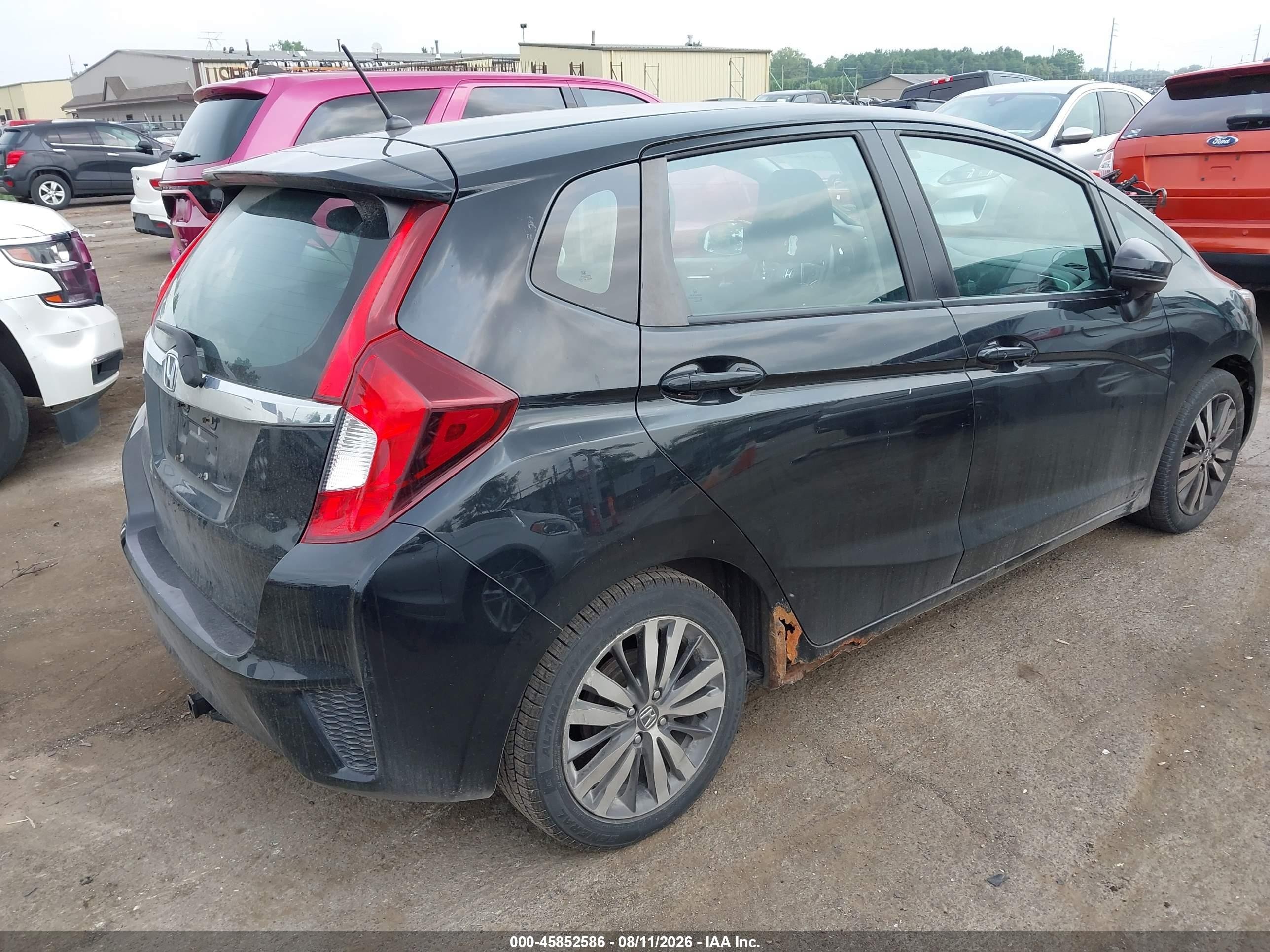 2015 Honda Fit Ex/ex-l Black vin: 3HGGK5H87FM701240