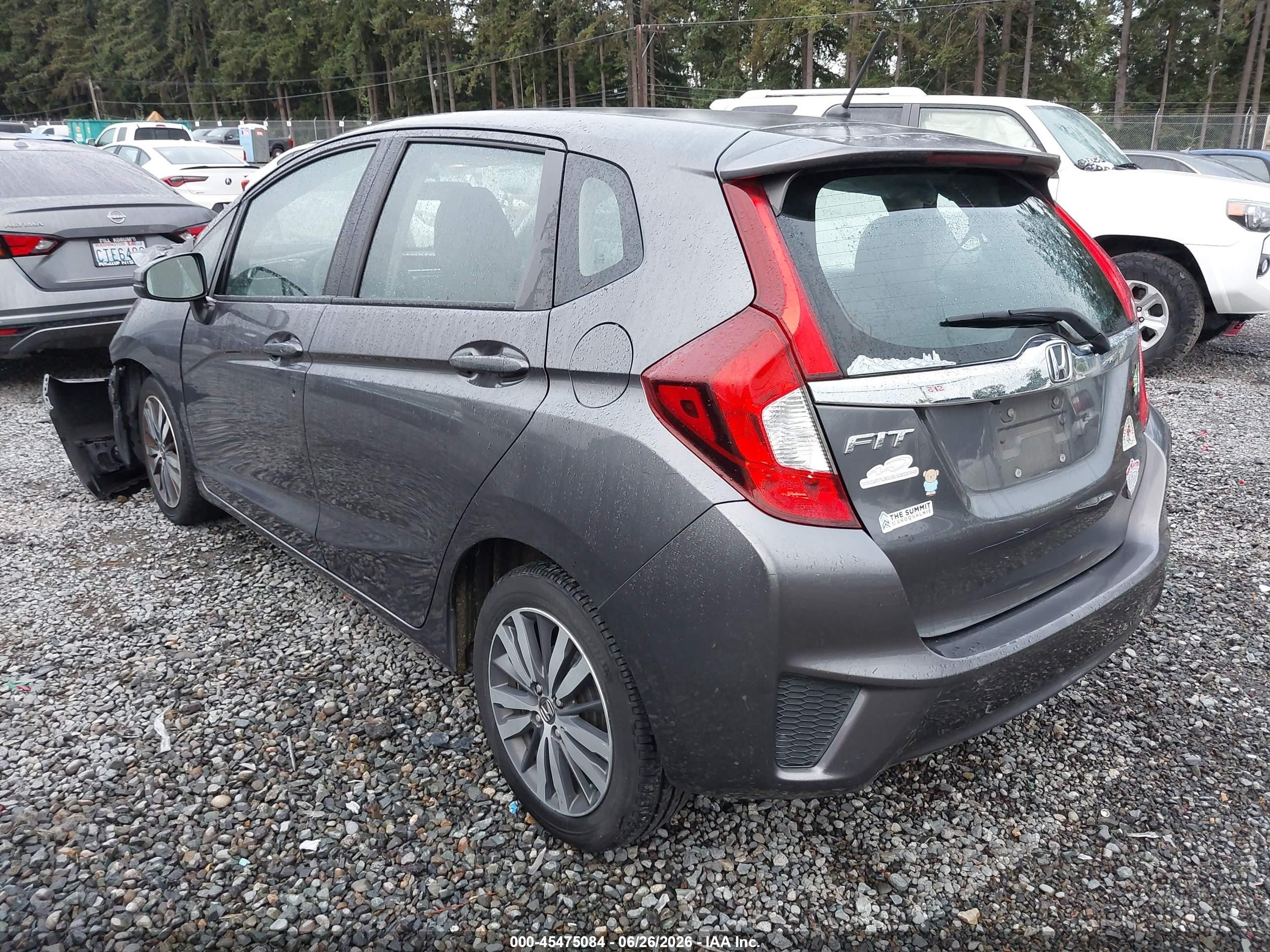 2015 Honda Fit Ex/ex-l Gray vin: 3HGGK5H87FM711282