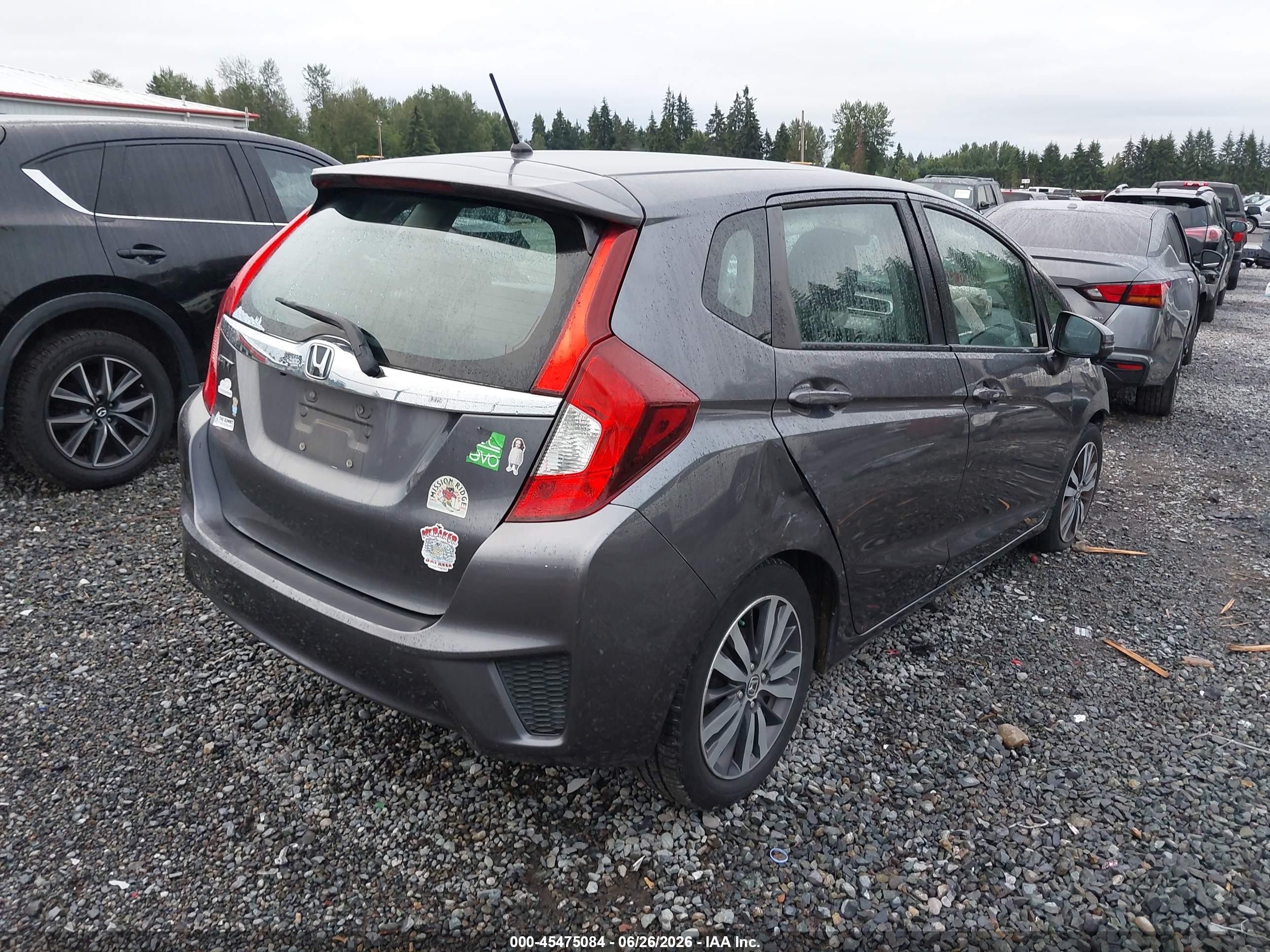 2015 Honda Fit Ex/ex-l Gray vin: 3HGGK5H87FM711282