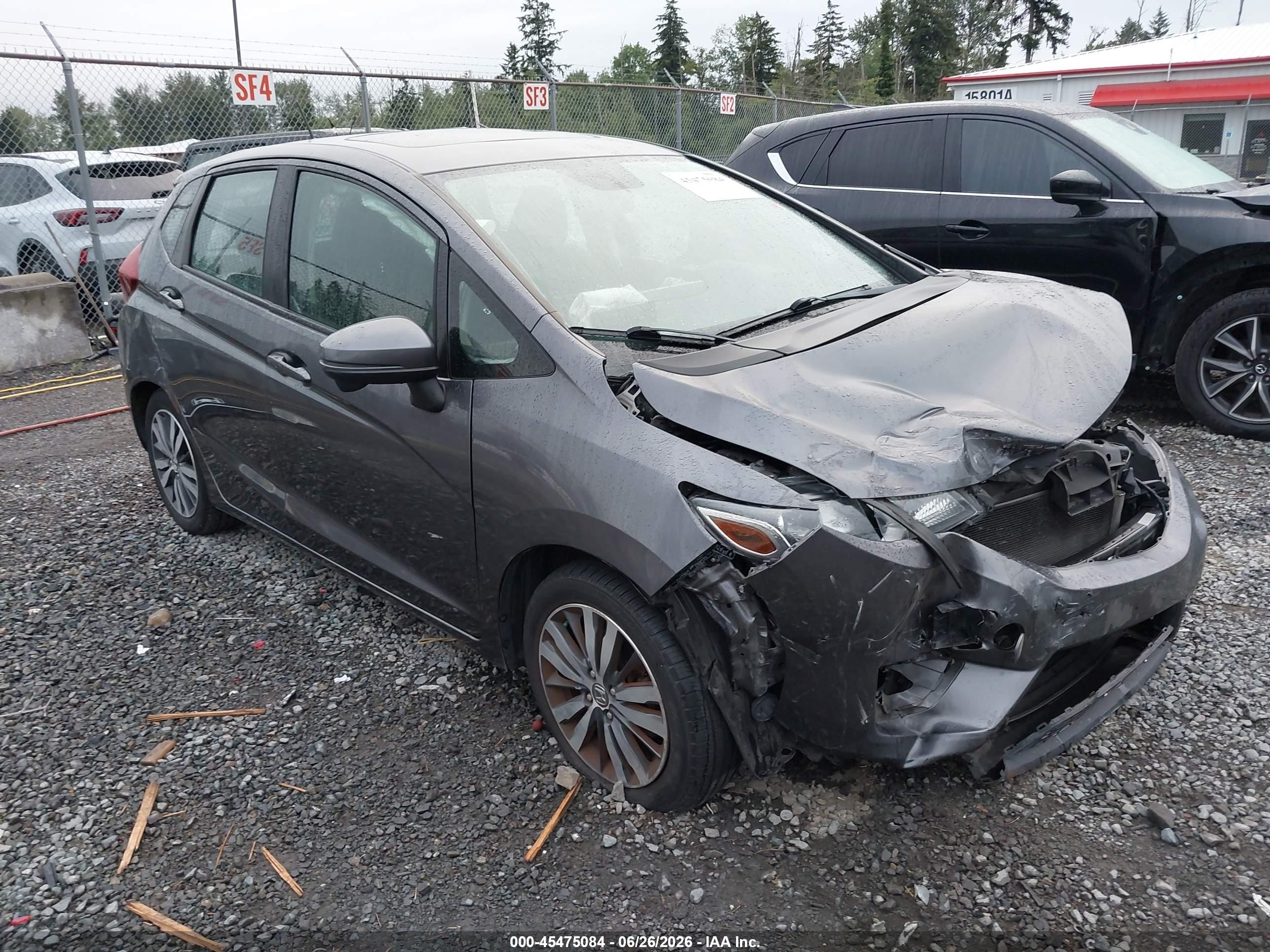 2015 Honda Fit Ex/ex-l Gray vin: 3HGGK5H87FM711282