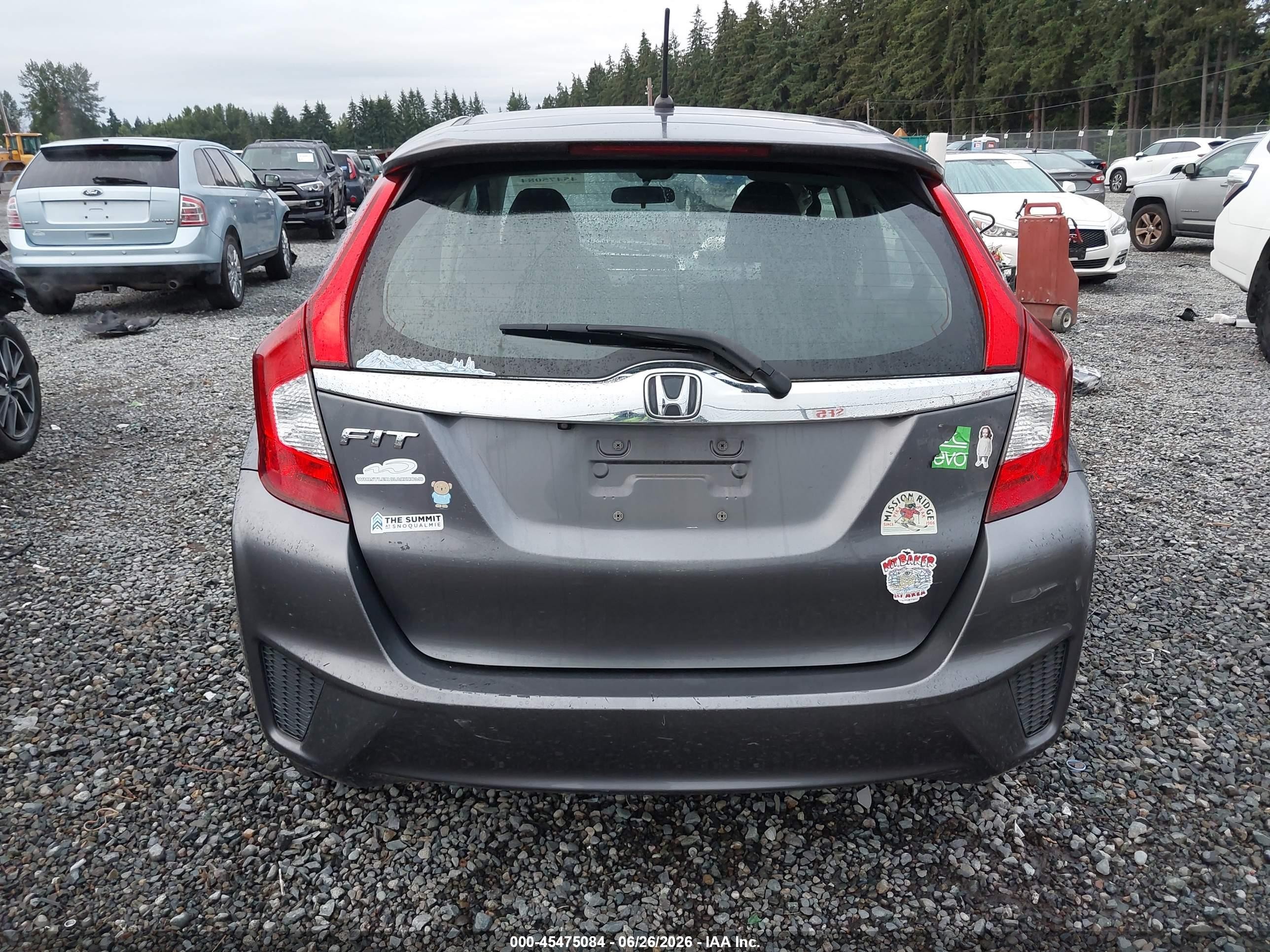 2015 Honda Fit Ex/ex-l Gray vin: 3HGGK5H87FM711282