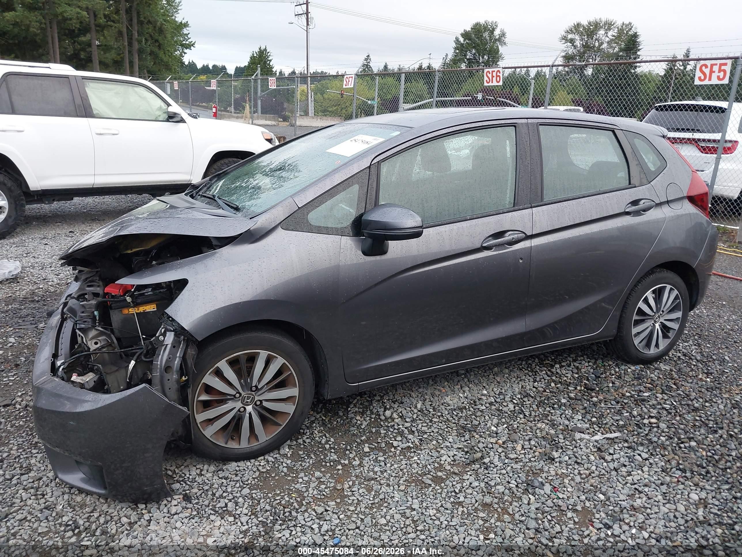 2015 Honda Fit Ex/ex-l Gray vin: 3HGGK5H87FM711282