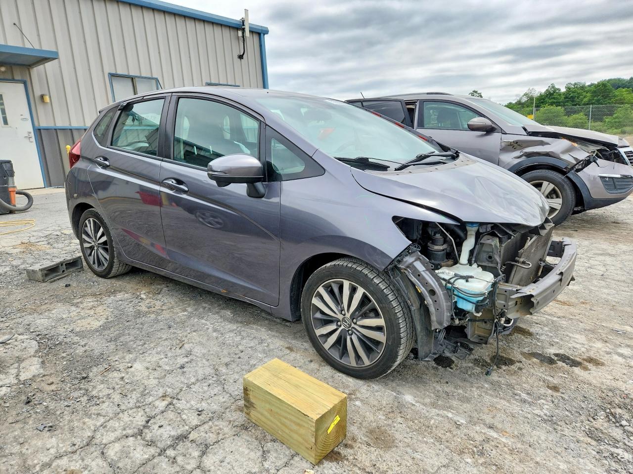 2015 Honda Fit Ex Gray vin: 3HGGK5H87FM717549