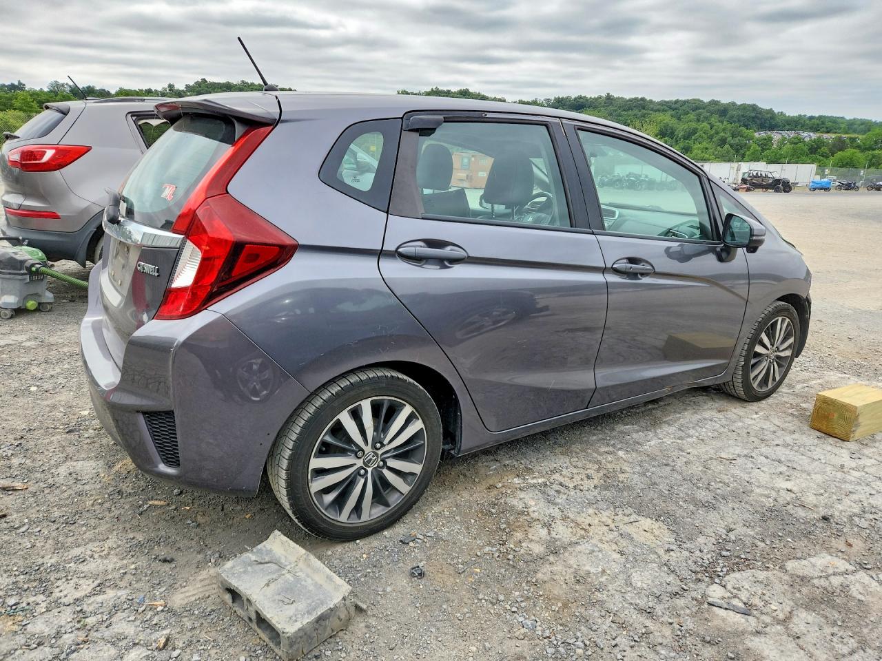 2015 Honda Fit Ex Gray vin: 3HGGK5H87FM717549