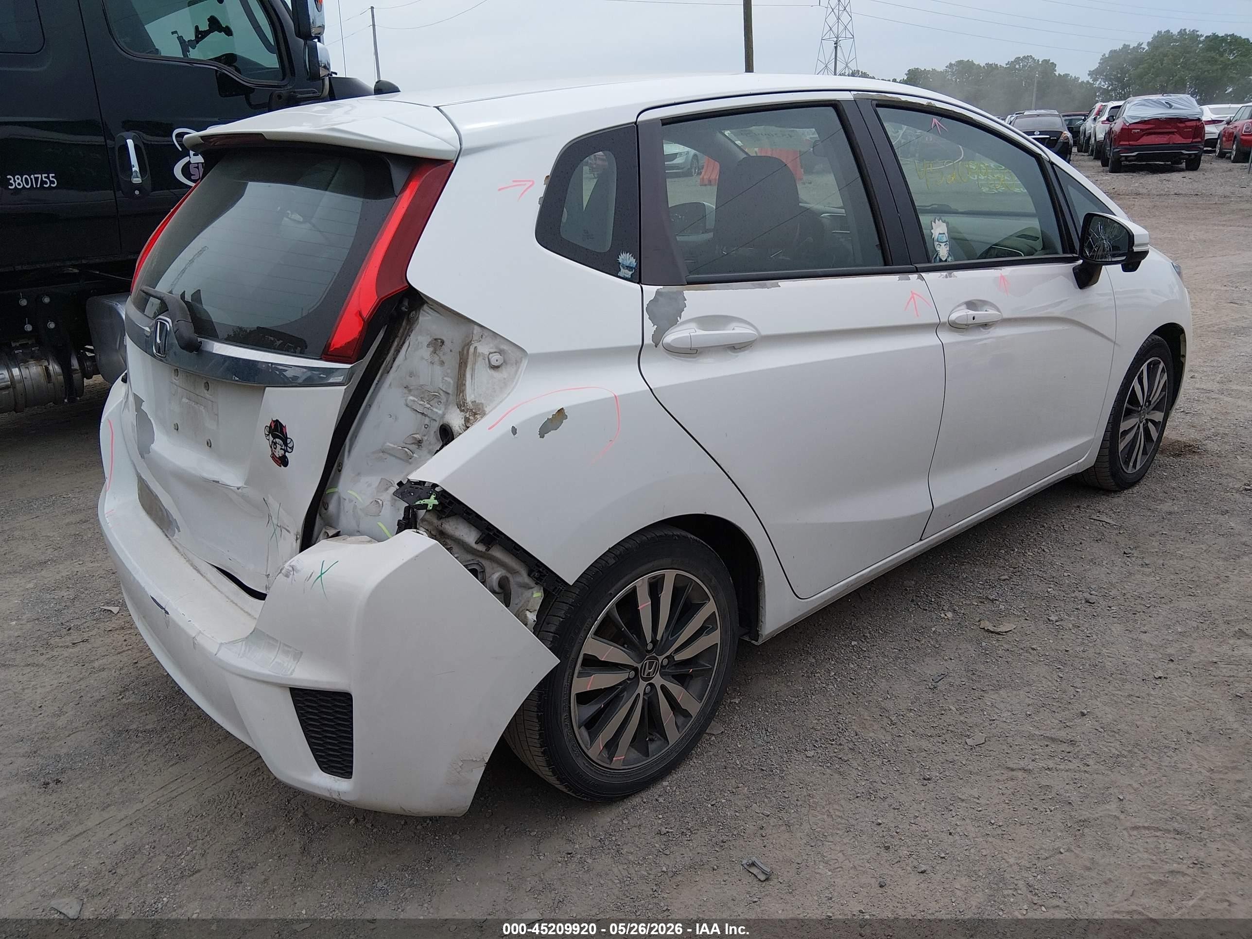 2015 Honda Fit Ex/ex-l Белый vin: 3HGGK5H87FM735534