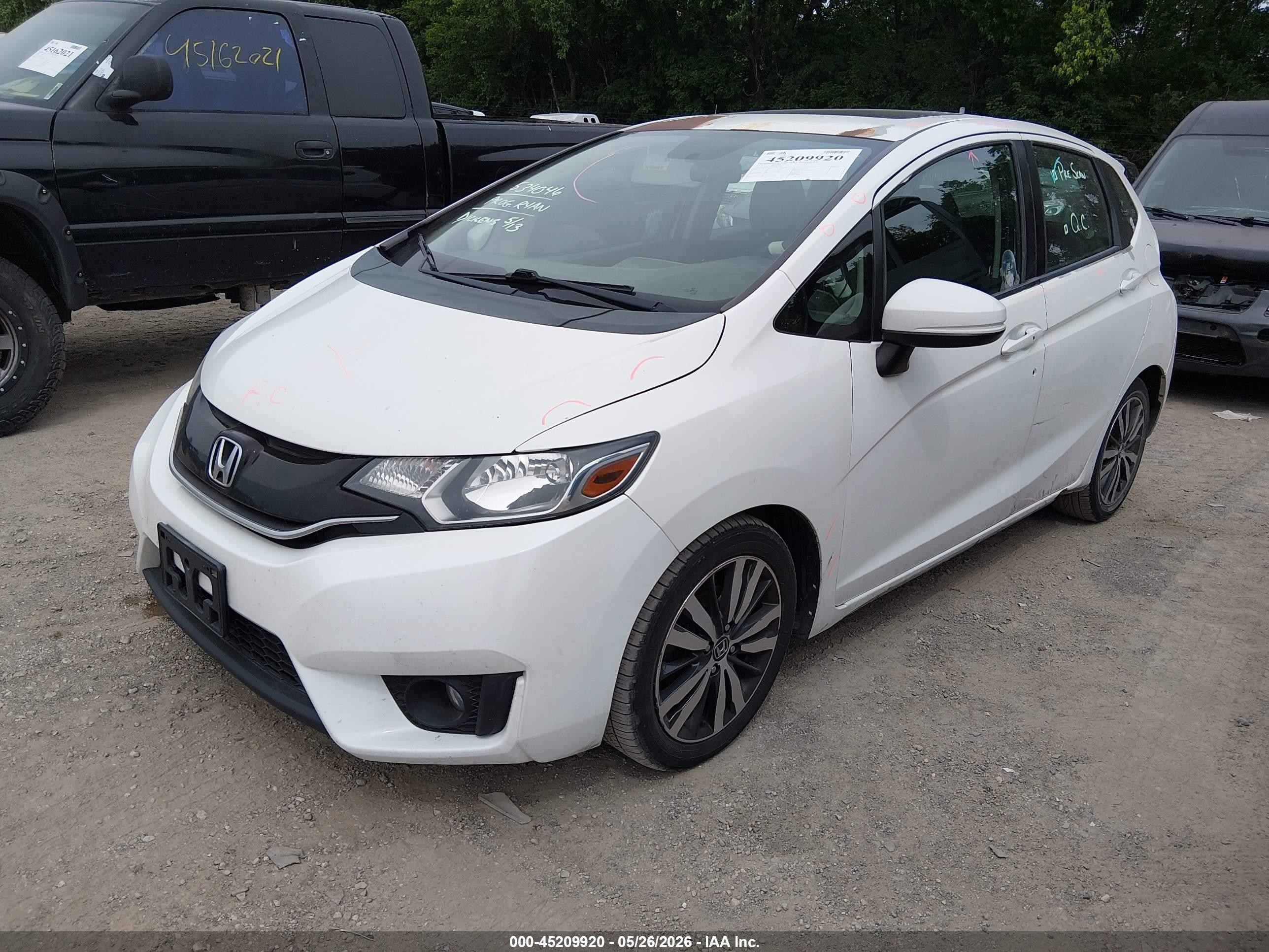 2015 Honda Fit Ex/ex-l Белый vin: 3HGGK5H87FM735534