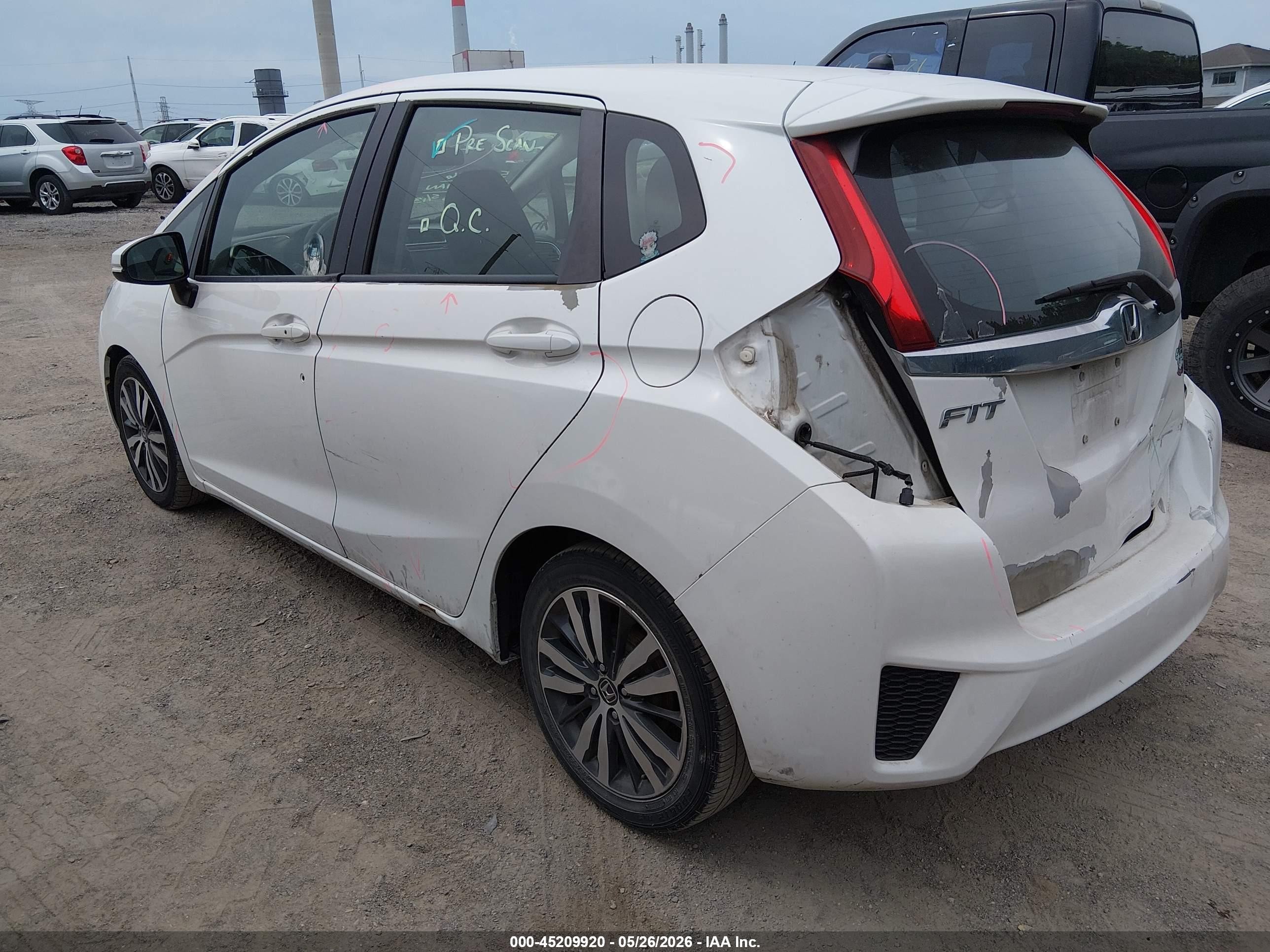 2015 Honda Fit Ex/ex-l Белый vin: 3HGGK5H87FM735534