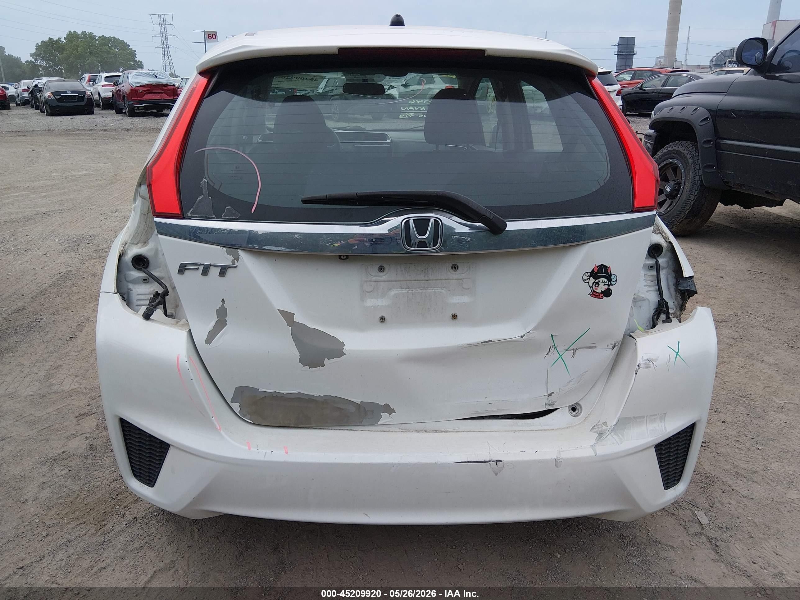 2015 Honda Fit Ex/ex-l Белый vin: 3HGGK5H87FM735534