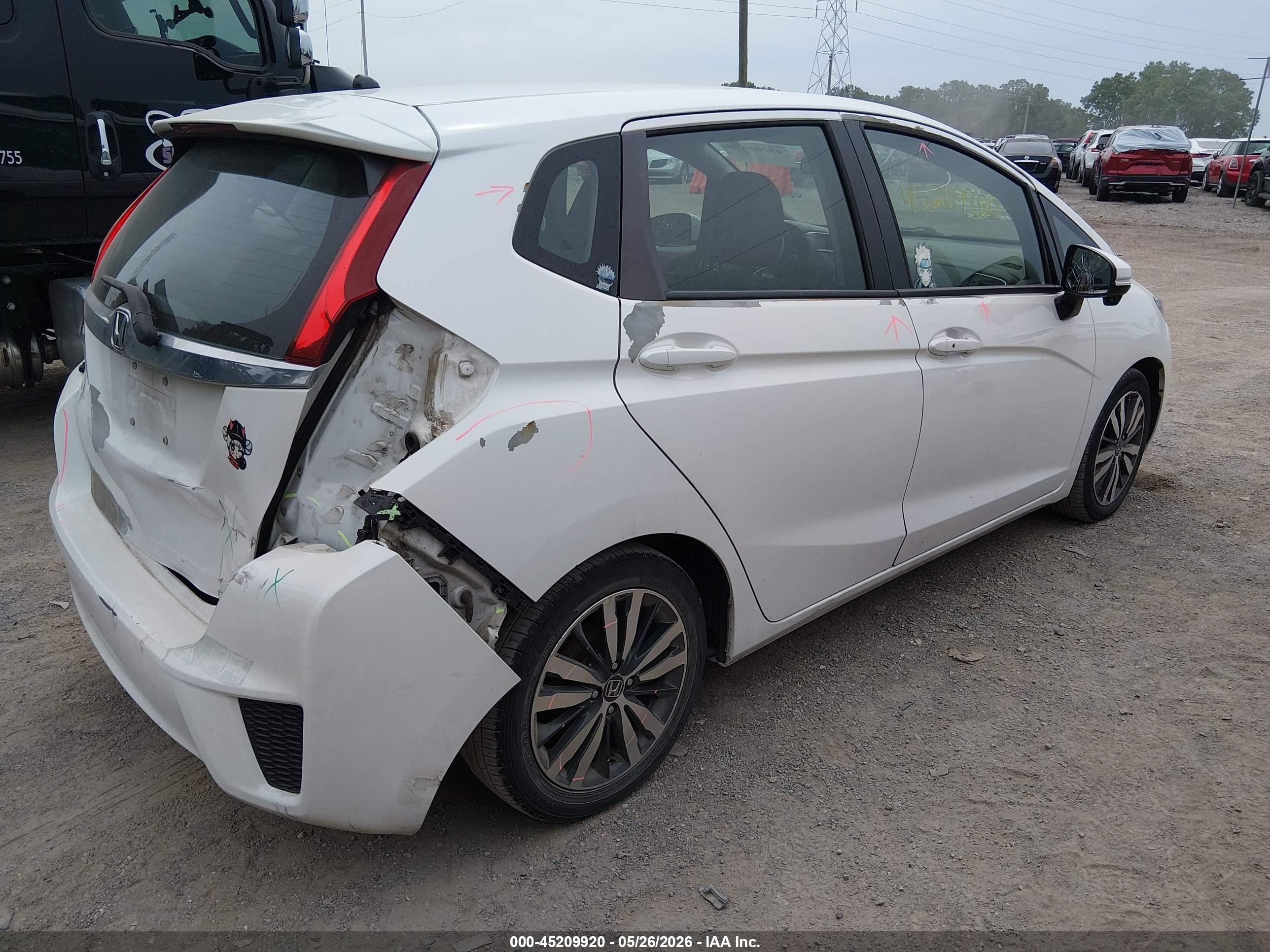 2015 Honda Fit Ex/ex-l Белый vin: 3HGGK5H87FM735534