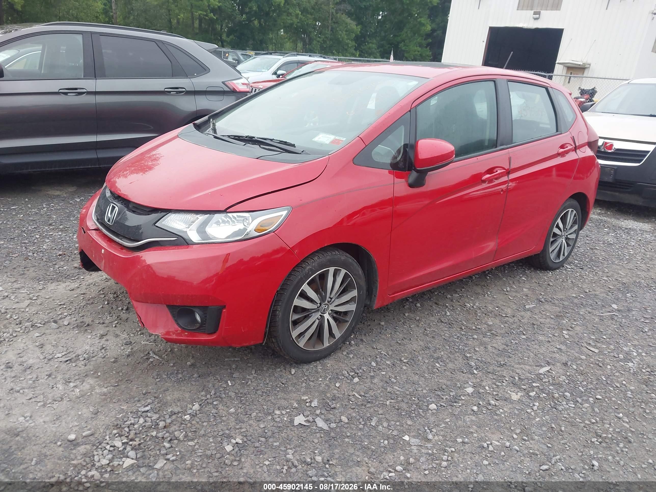 2015 Honda Fit Ex/ex-l Red vin: 3HGGK5H87FM742919