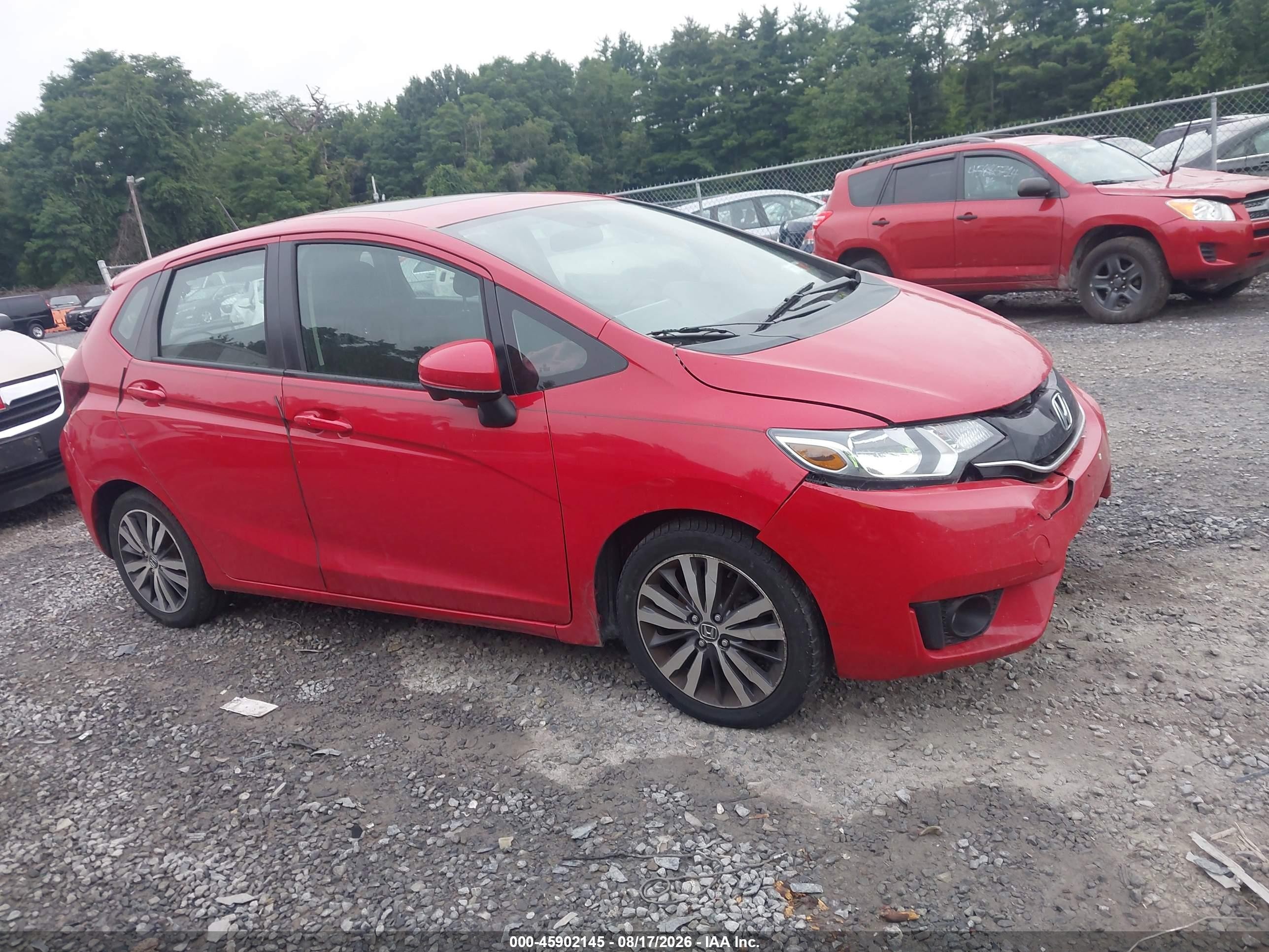 2015 Honda Fit Ex/ex-l Red vin: 3HGGK5H87FM742919