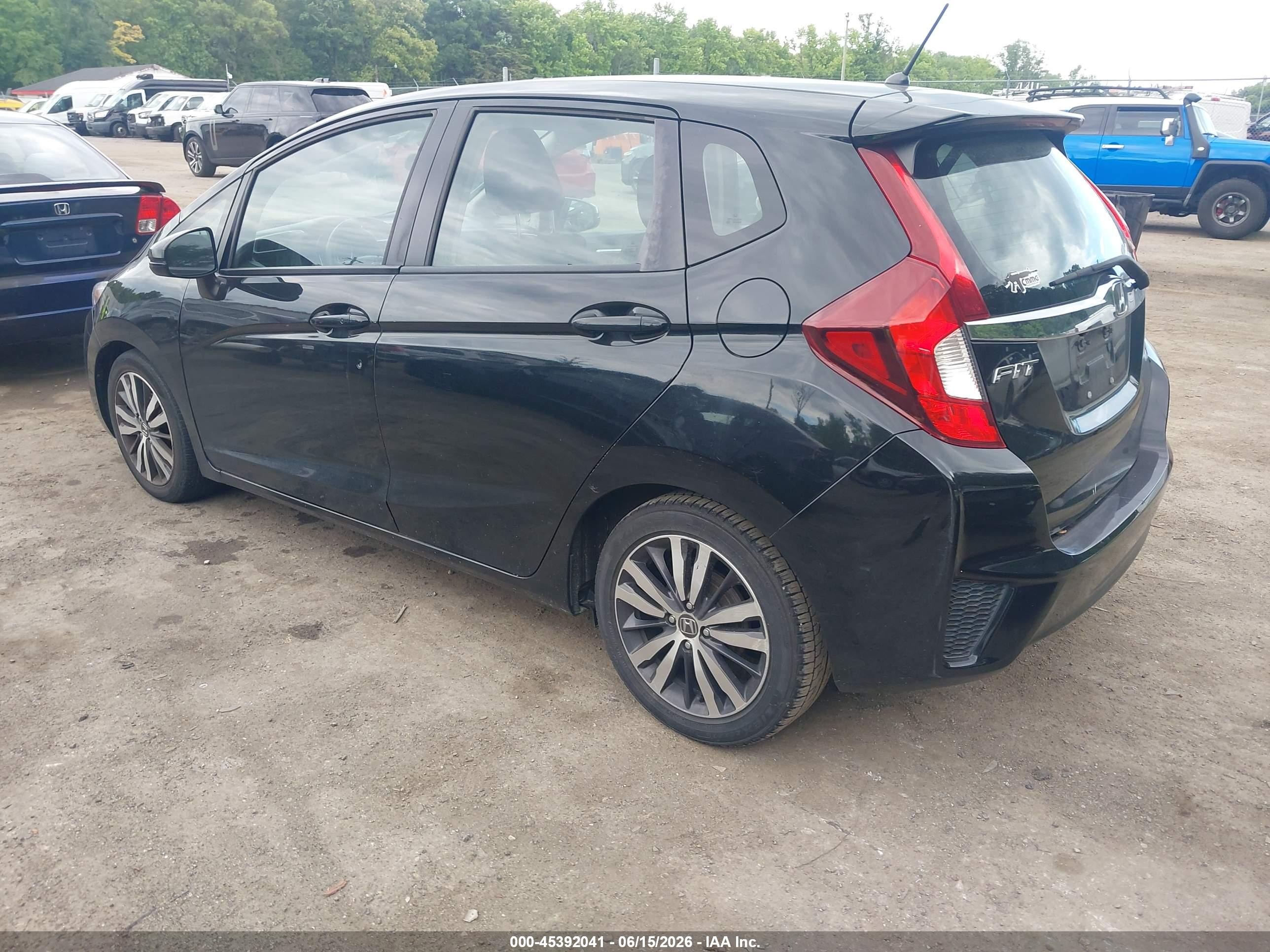 2015 Honda Fit Ex/ex-l Black vin: 3HGGK5H87FM750812
