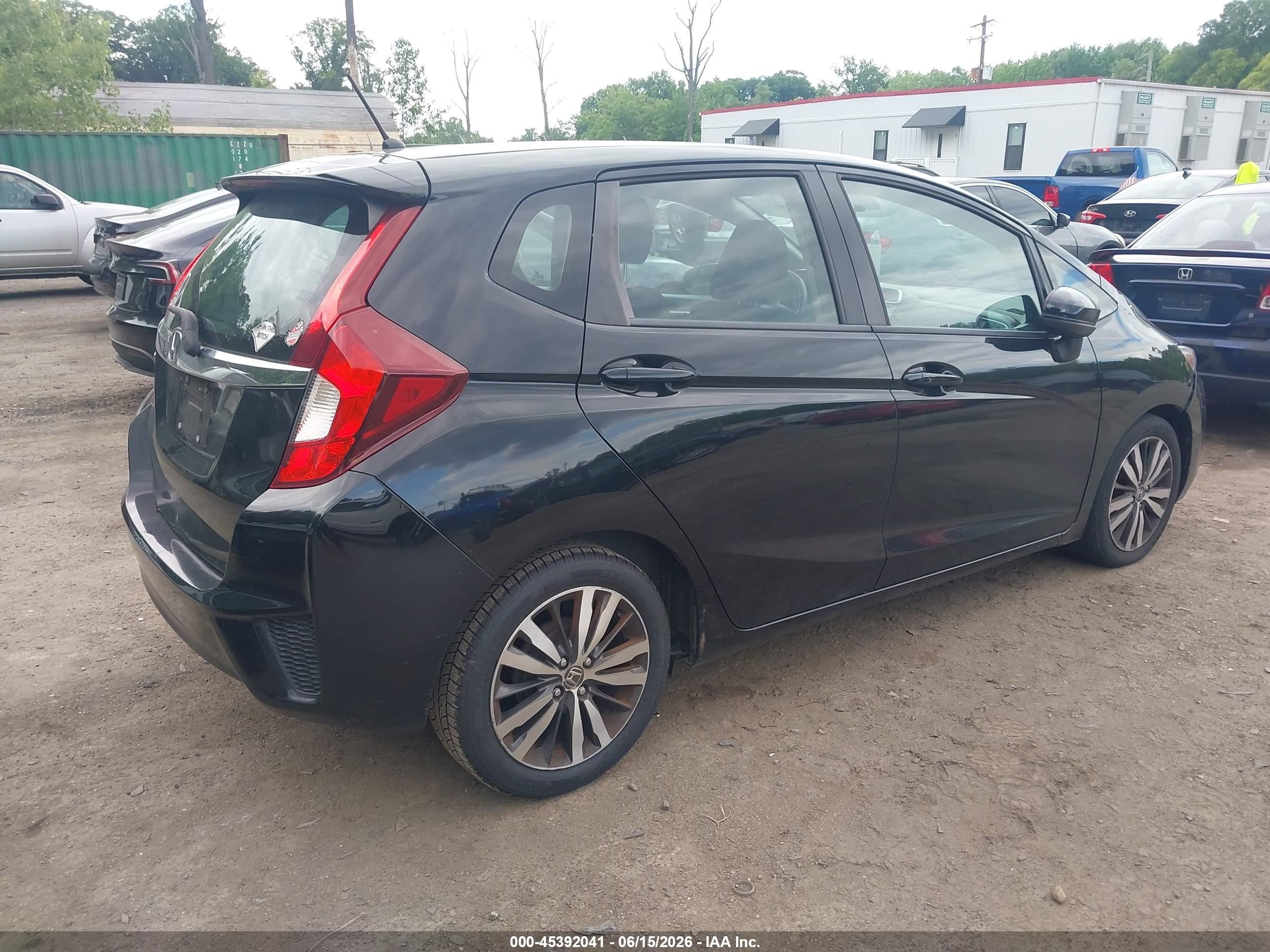 2015 Honda Fit Ex/ex-l Black vin: 3HGGK5H87FM750812