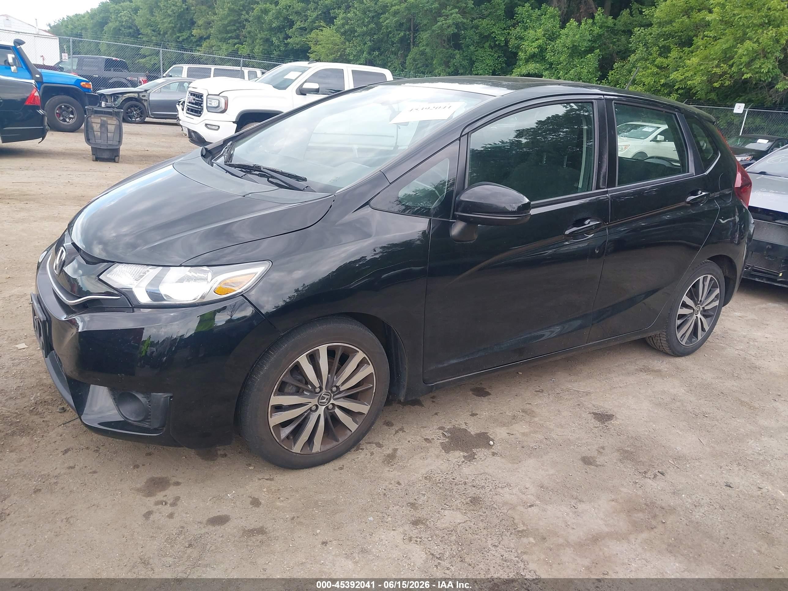 2015 Honda Fit Ex/ex-l Black vin: 3HGGK5H87FM750812