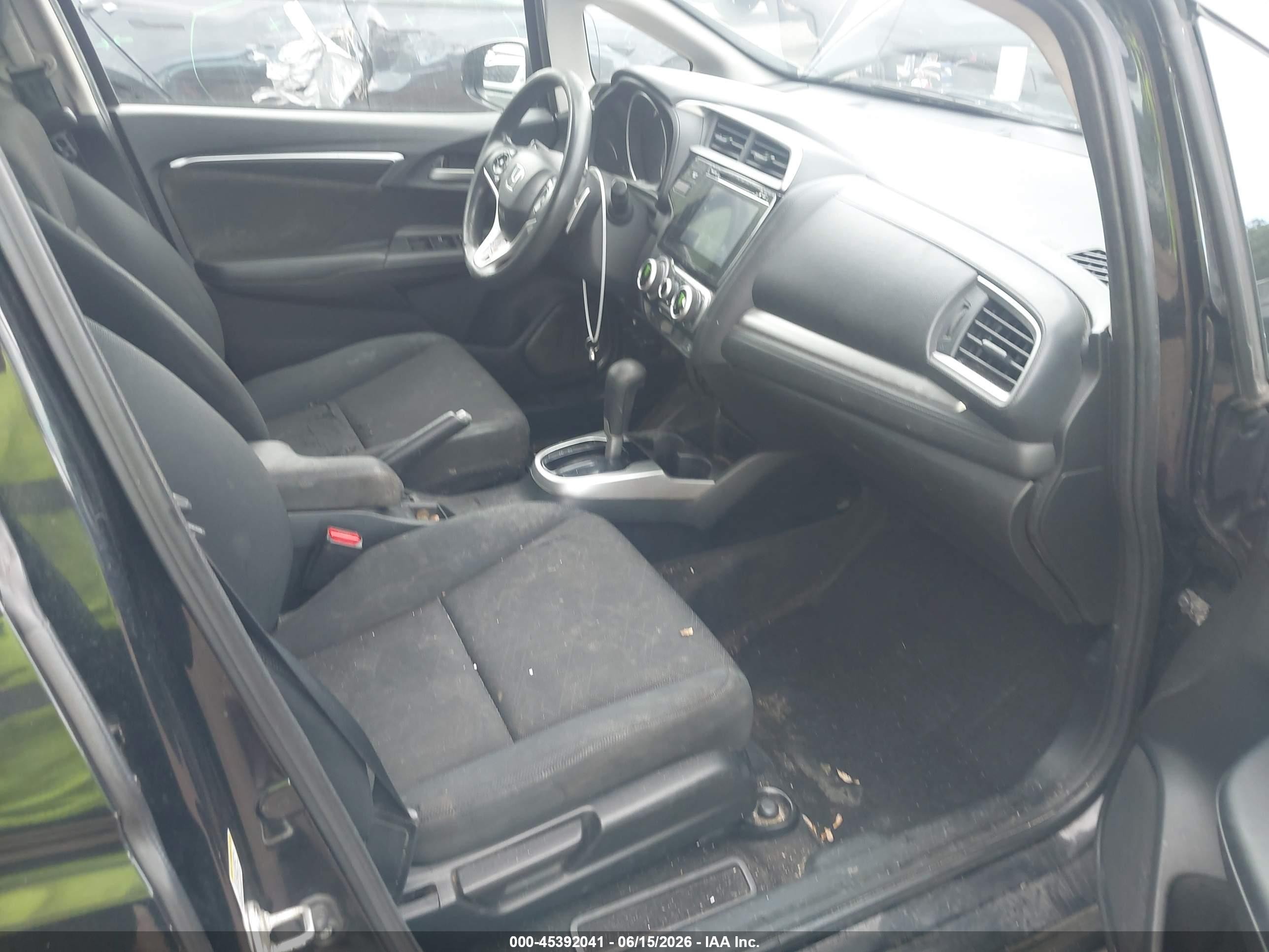 2015 Honda Fit Ex/ex-l Black vin: 3HGGK5H87FM750812