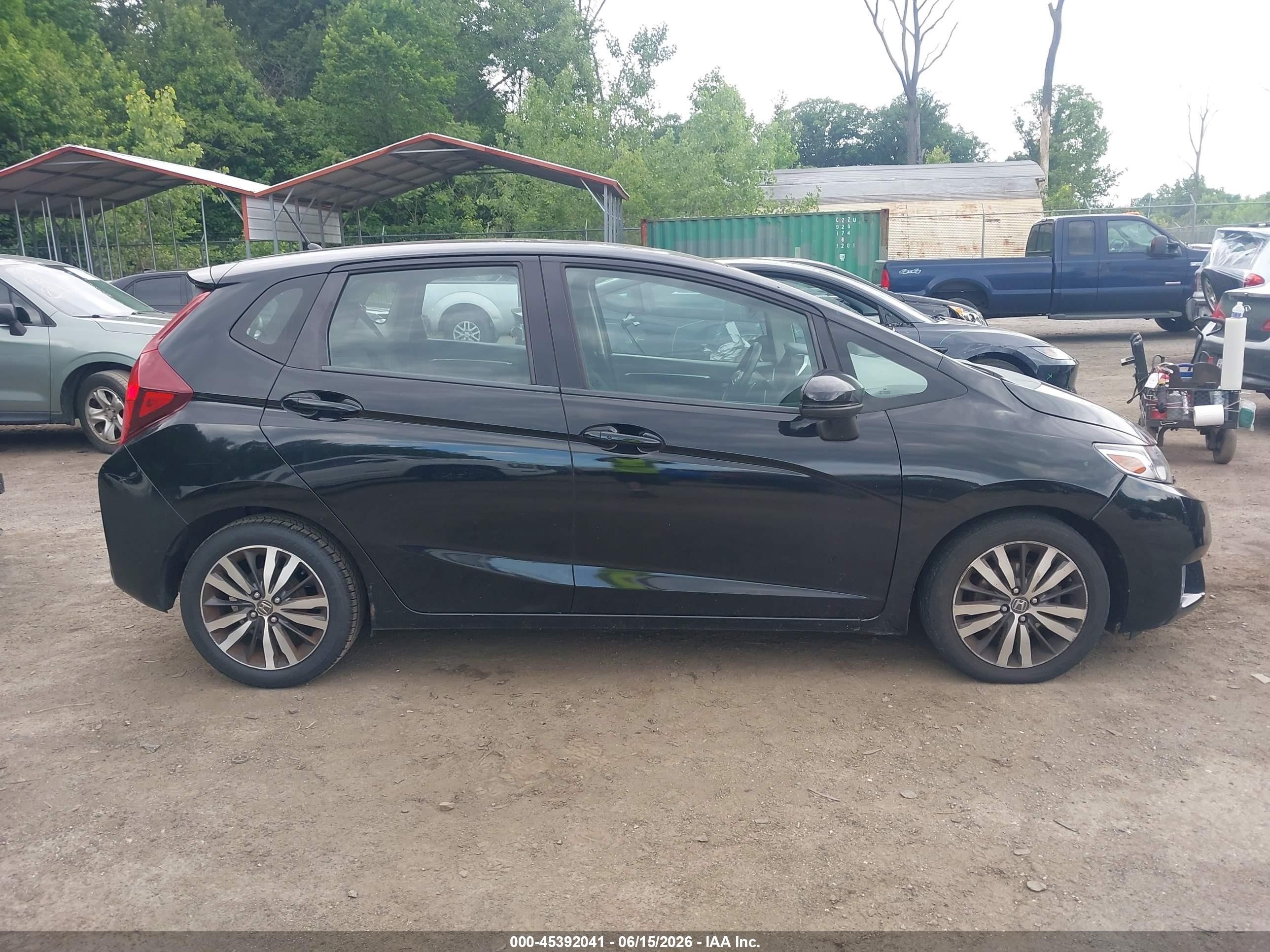 2015 Honda Fit Ex/ex-l Black vin: 3HGGK5H87FM750812