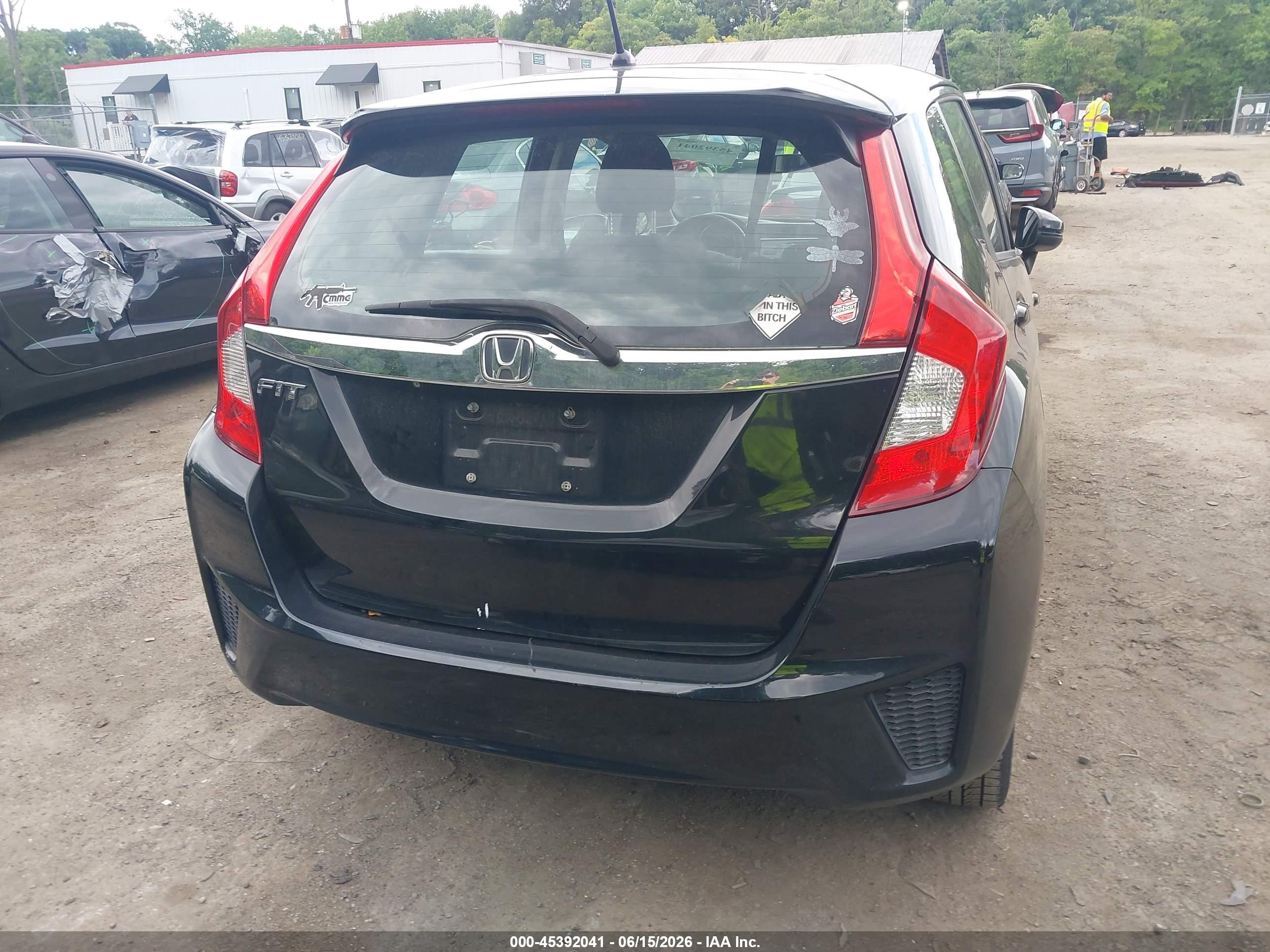 2015 Honda Fit Ex/ex-l Black vin: 3HGGK5H87FM750812