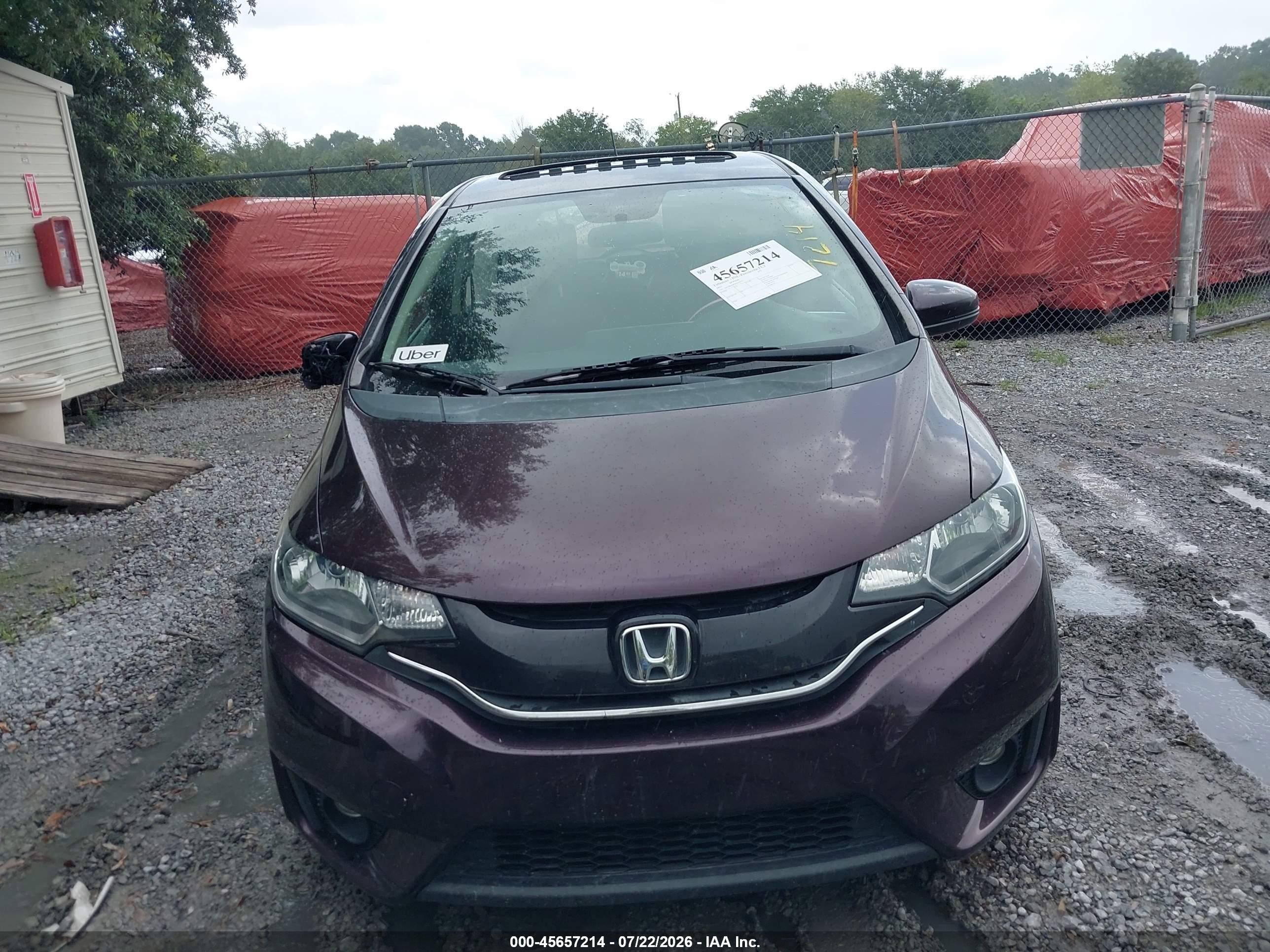 2015 Honda Fit Ex/ex-l Purple vin: 3HGGK5H87FM752575