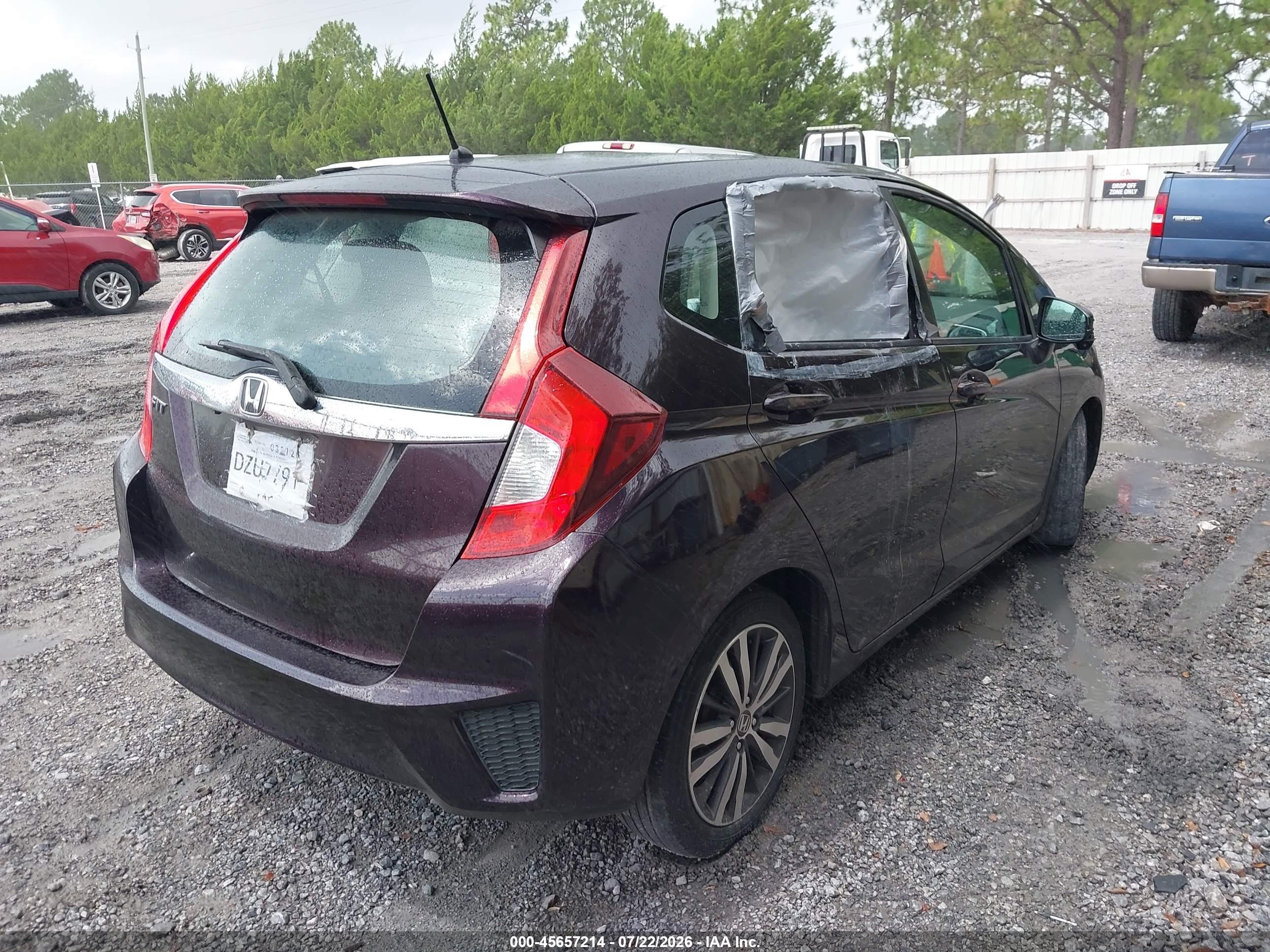 2015 Honda Fit Ex/ex-l Purple vin: 3HGGK5H87FM752575