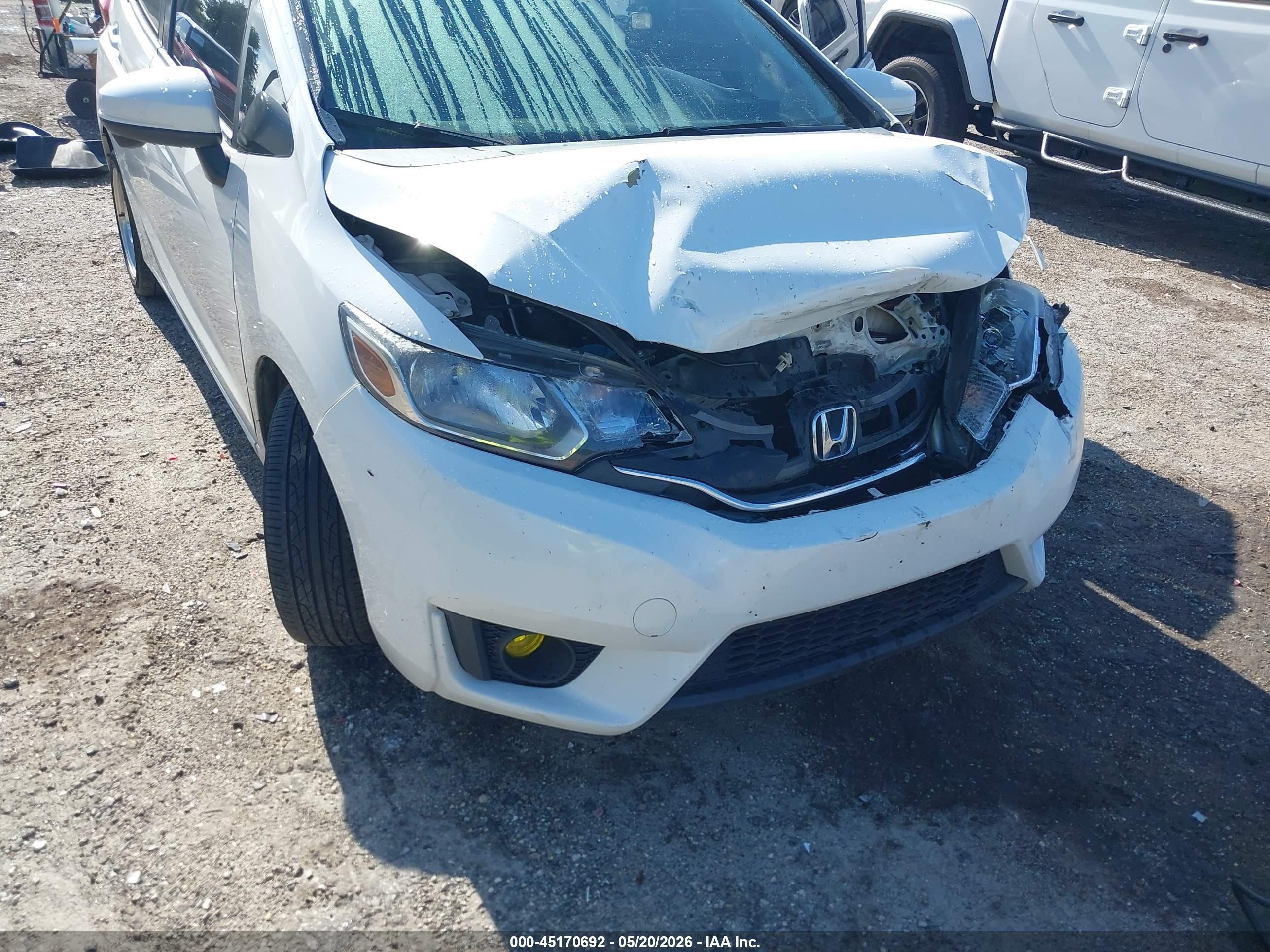 2015 Honda Fit Ex/ex-l White vin: 3HGGK5H87FM753189