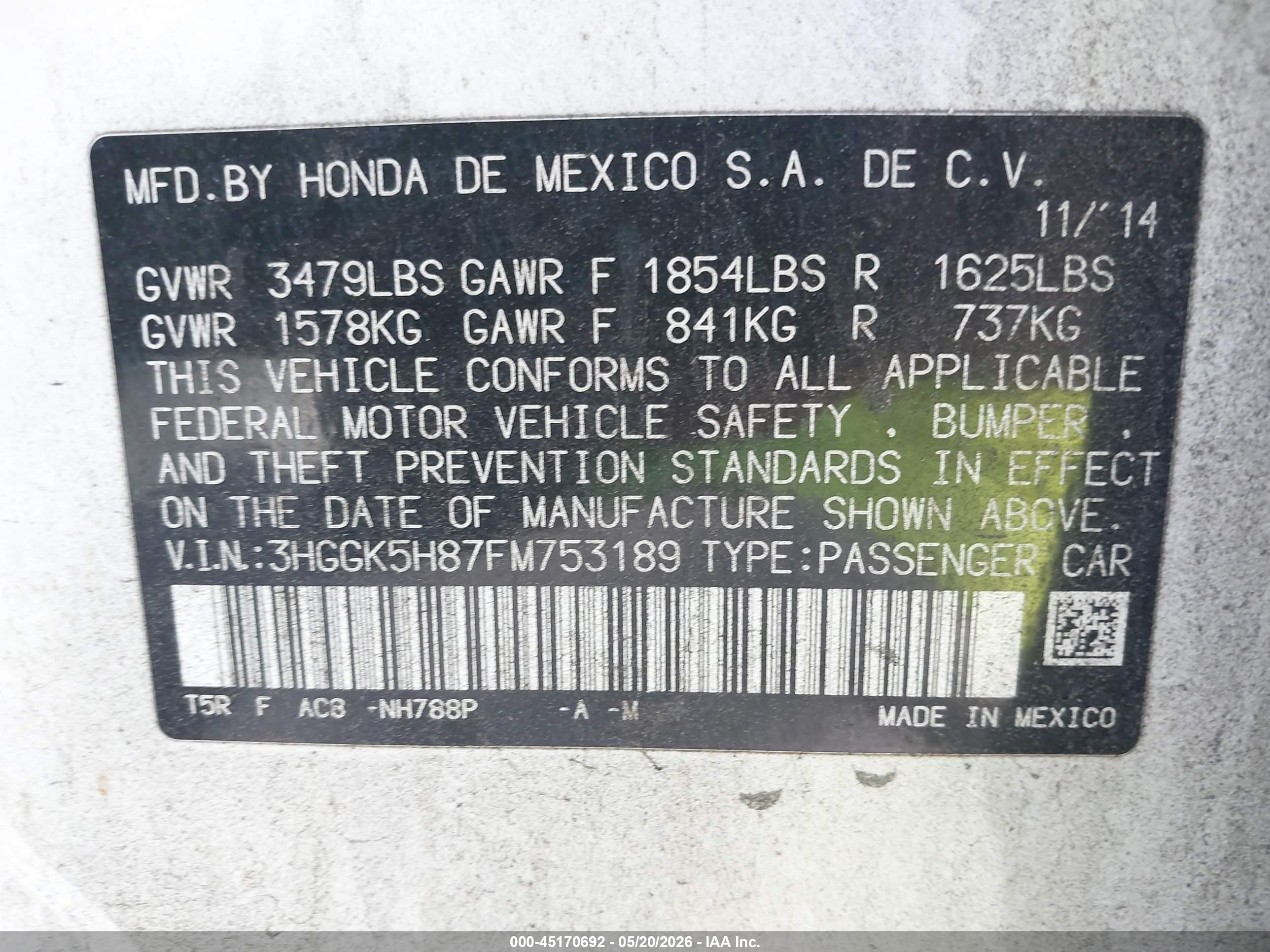 2015 Honda Fit Ex/ex-l White vin: 3HGGK5H87FM753189