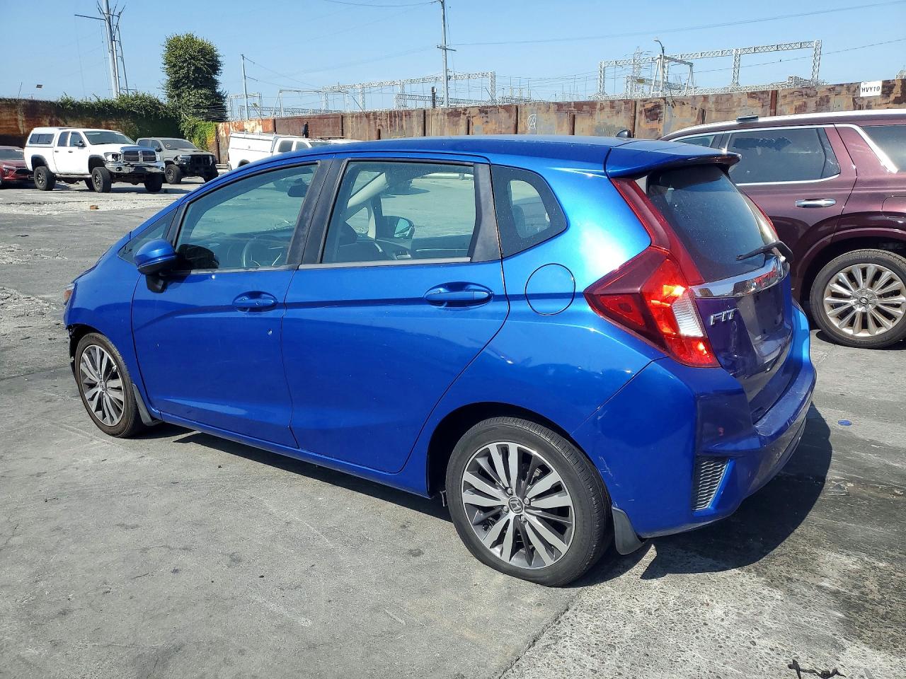 2015 Honda Fit Ex Blue vin: 3HGGK5H87FM761101