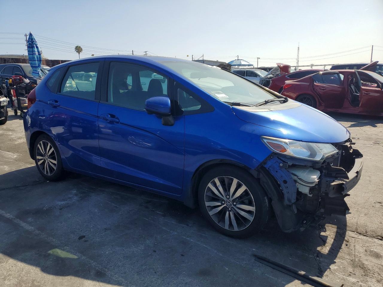 2015 Honda Fit Ex Blue vin: 3HGGK5H87FM761101