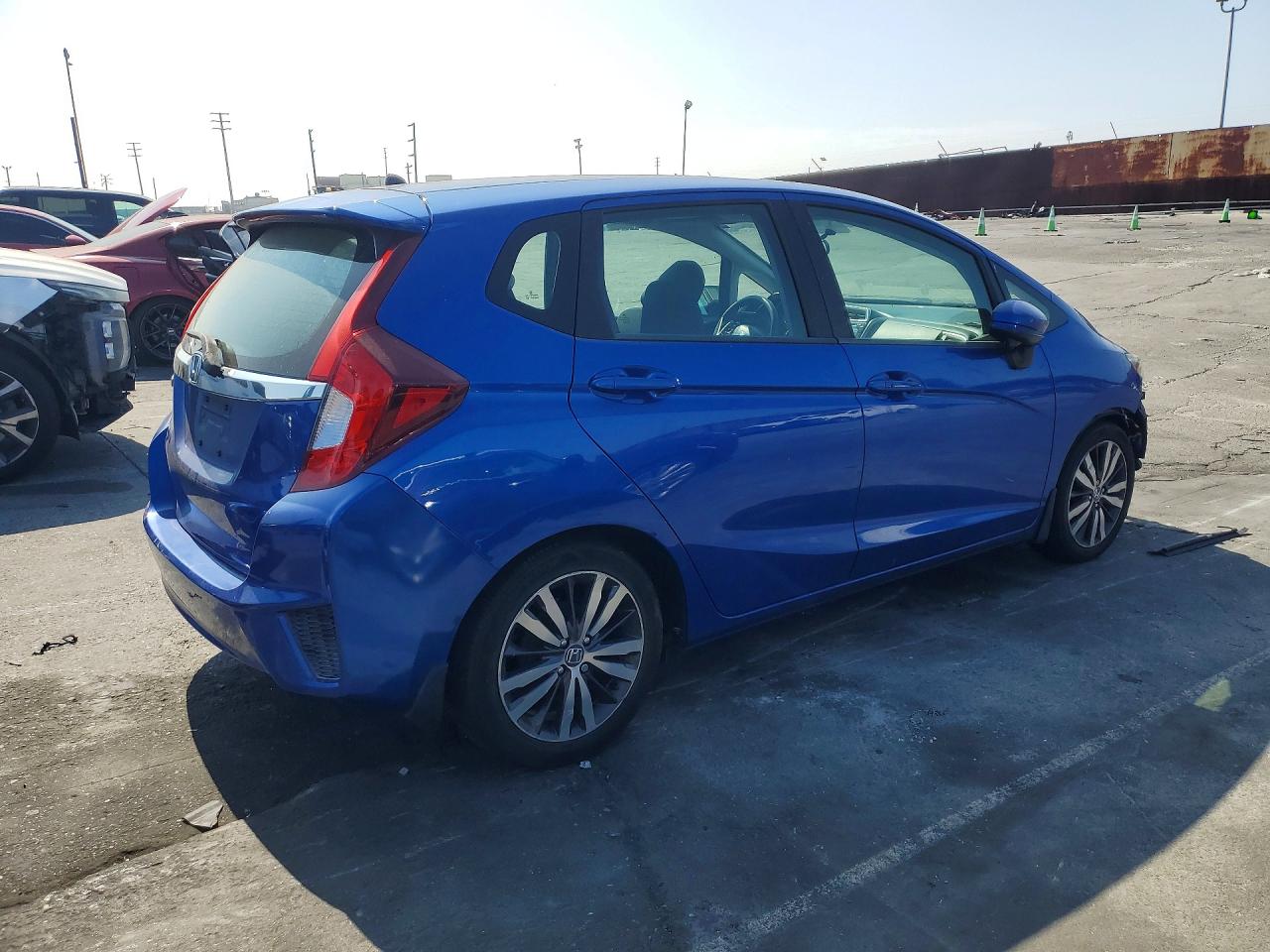 2015 Honda Fit Ex Blue vin: 3HGGK5H87FM761101