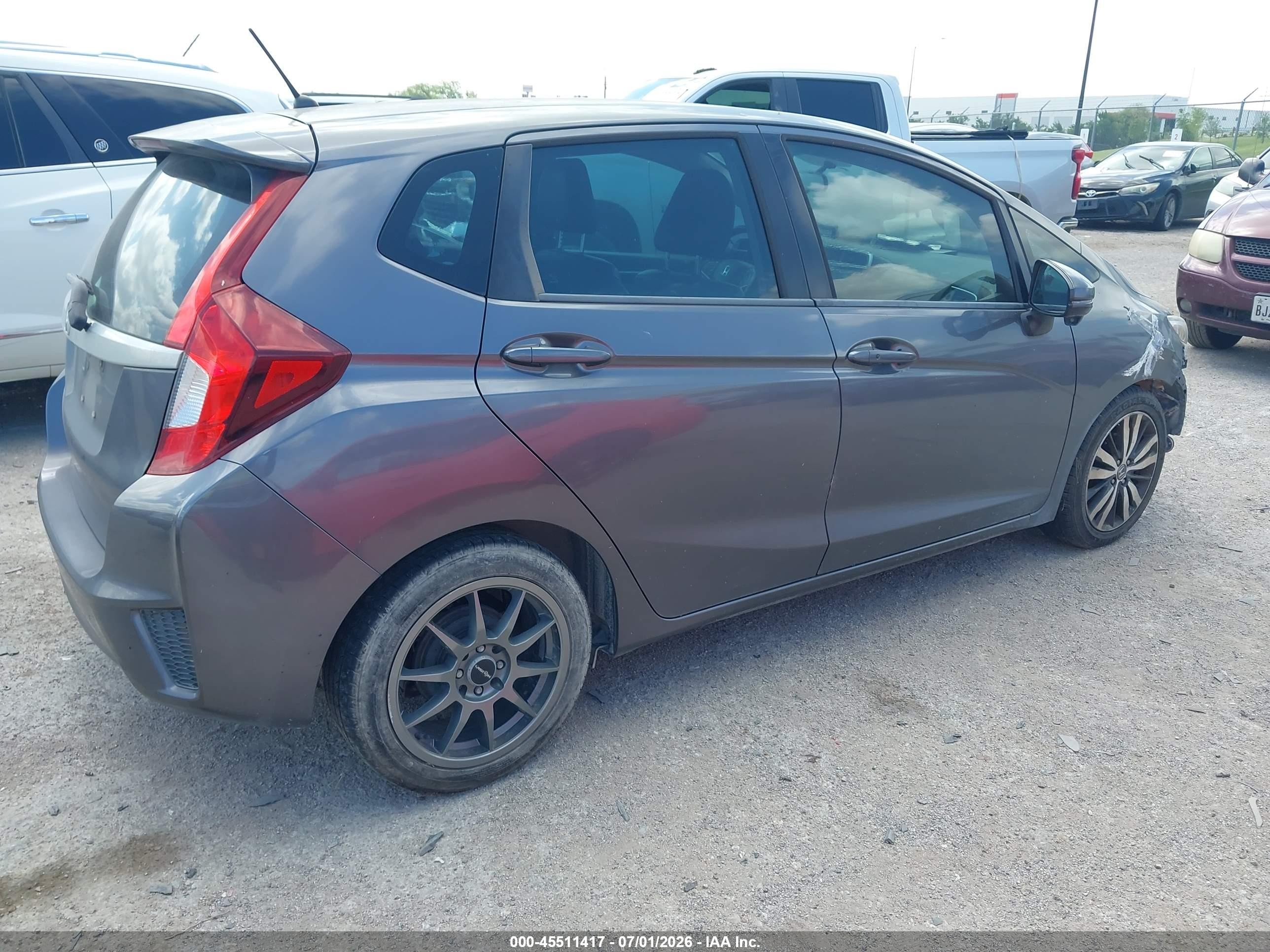 2015 Honda Fit Ex/ex-l Gray vin: 3HGGK5H87FM764290