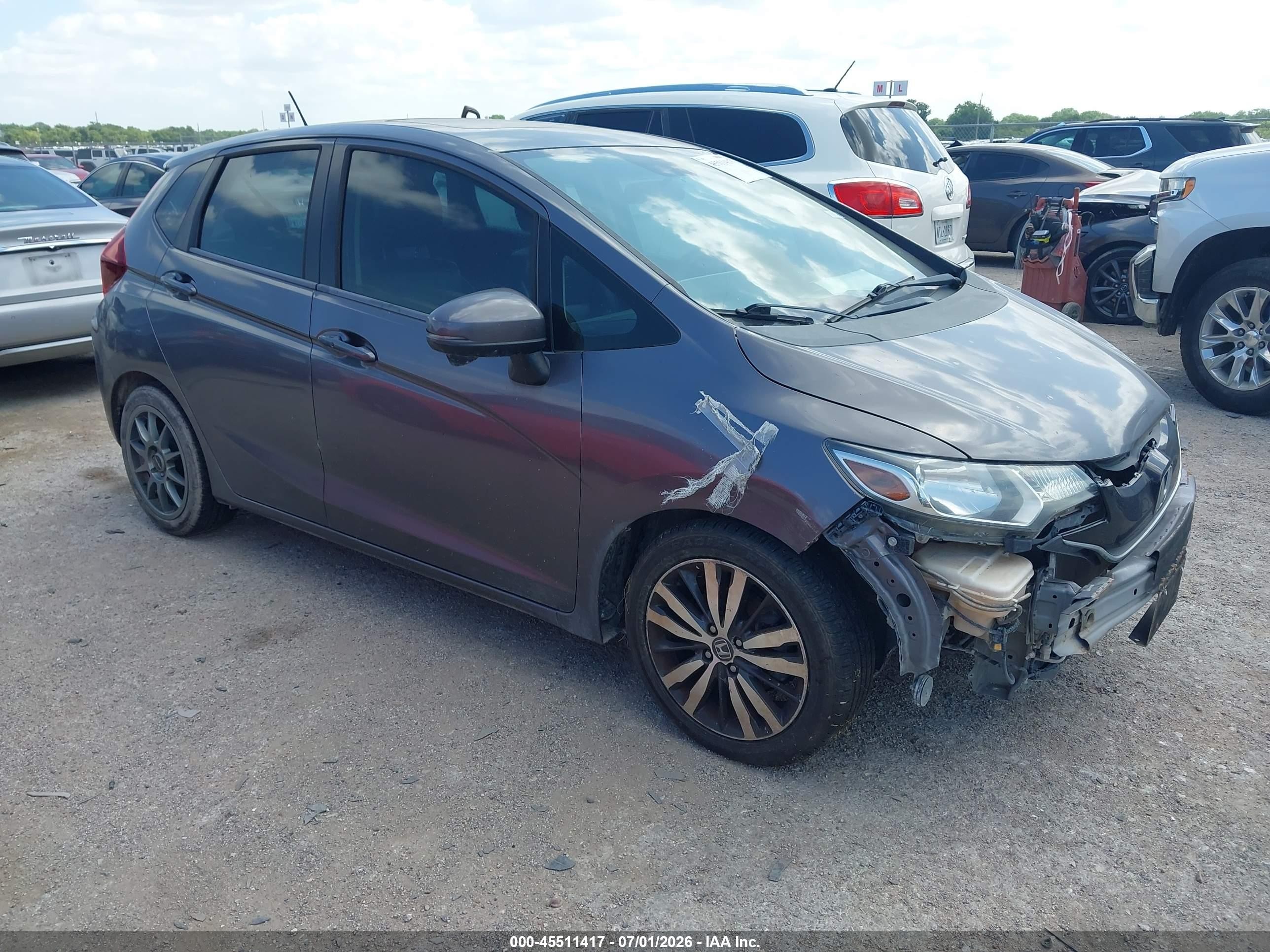 2015 Honda Fit Ex/ex-l Gray vin: 3HGGK5H87FM764290