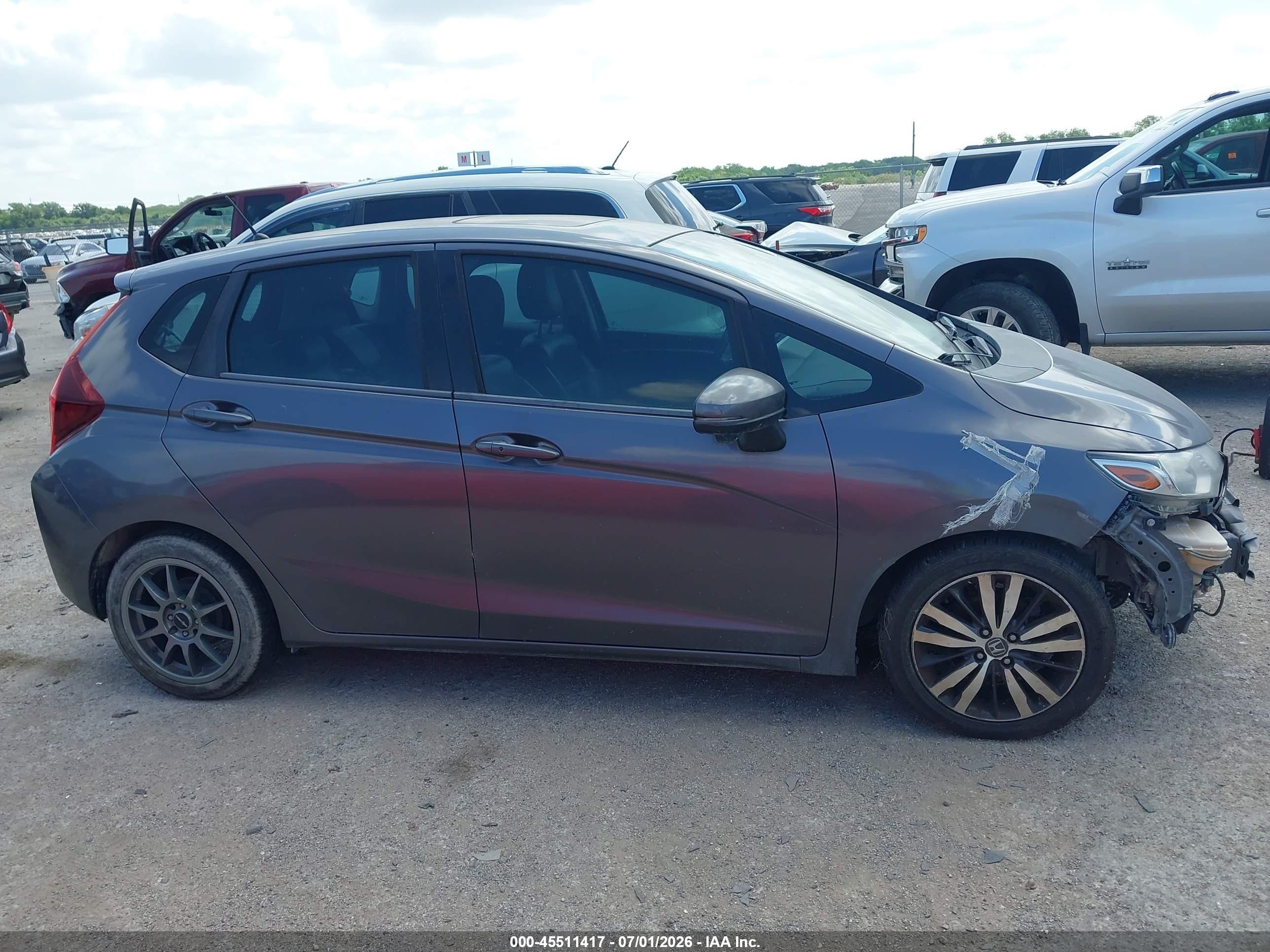 2015 Honda Fit Ex/ex-l Gray vin: 3HGGK5H87FM764290