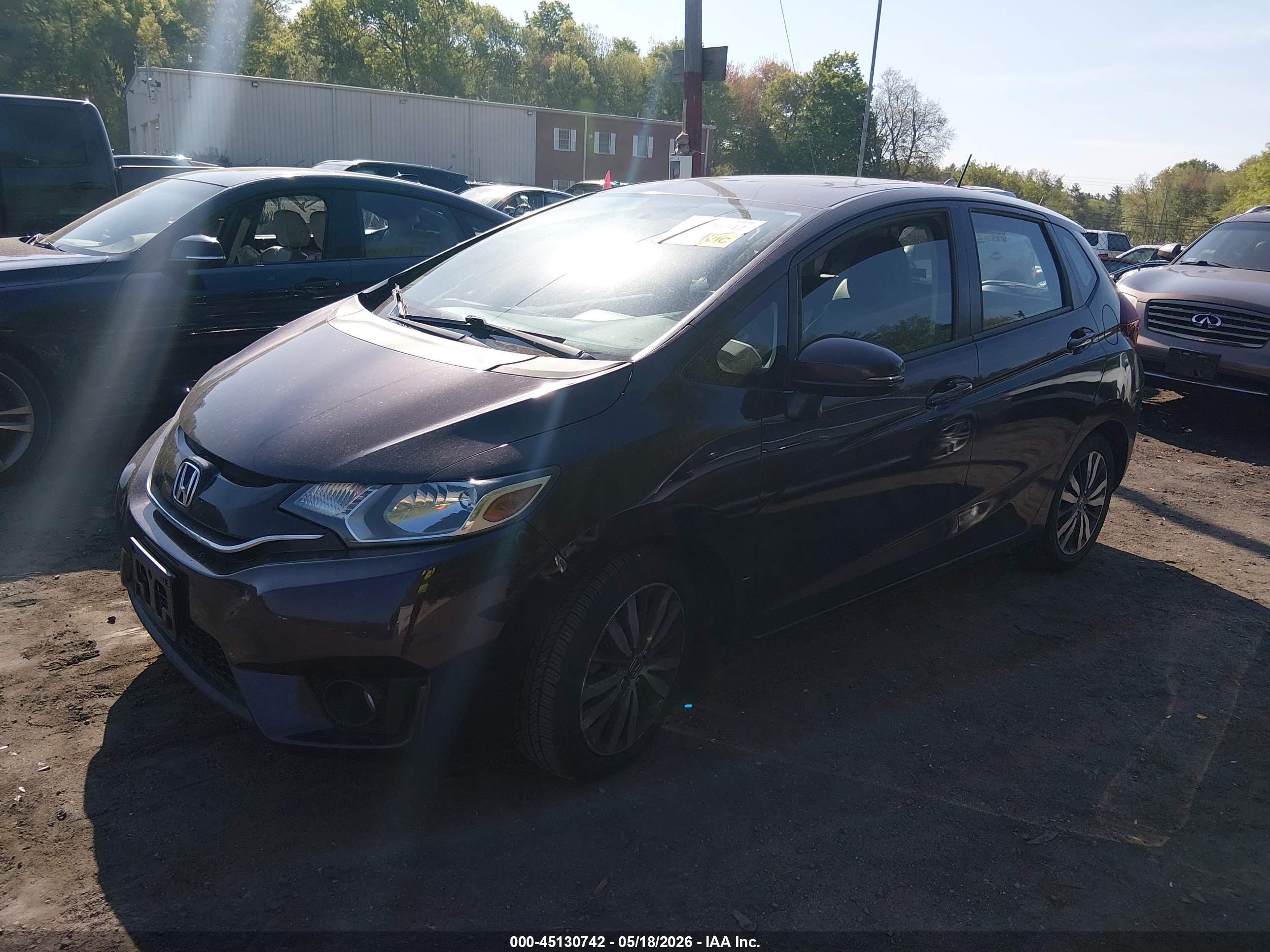 2015 Honda Fit Ex/ex-l Purple vin: 3HGGK5H87FM764841